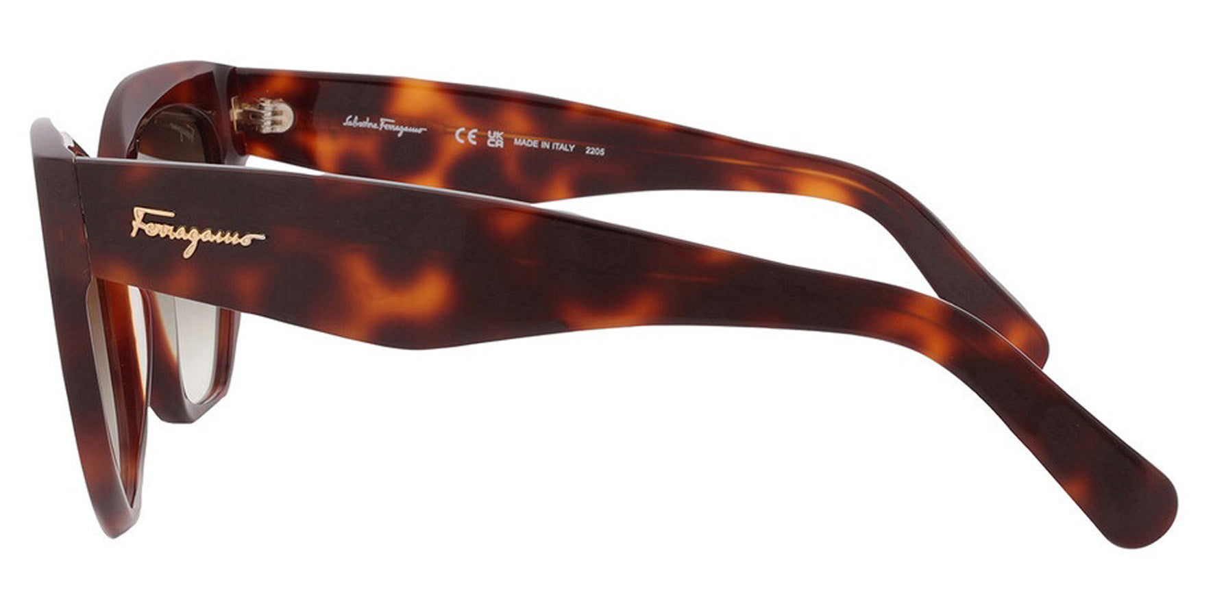 Ferragamo Women Tortoise Cat Eye Sunglasses SF1061S-240 Brown Gradient Lens 56mm