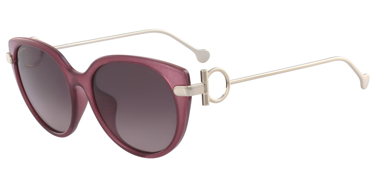 Salvatore Ferragamo Brown, Gold, Pink Cateye Sunglasses Salvatore Ferragamo Coral Square Ladies Sunglasses SF1083S  main image 4