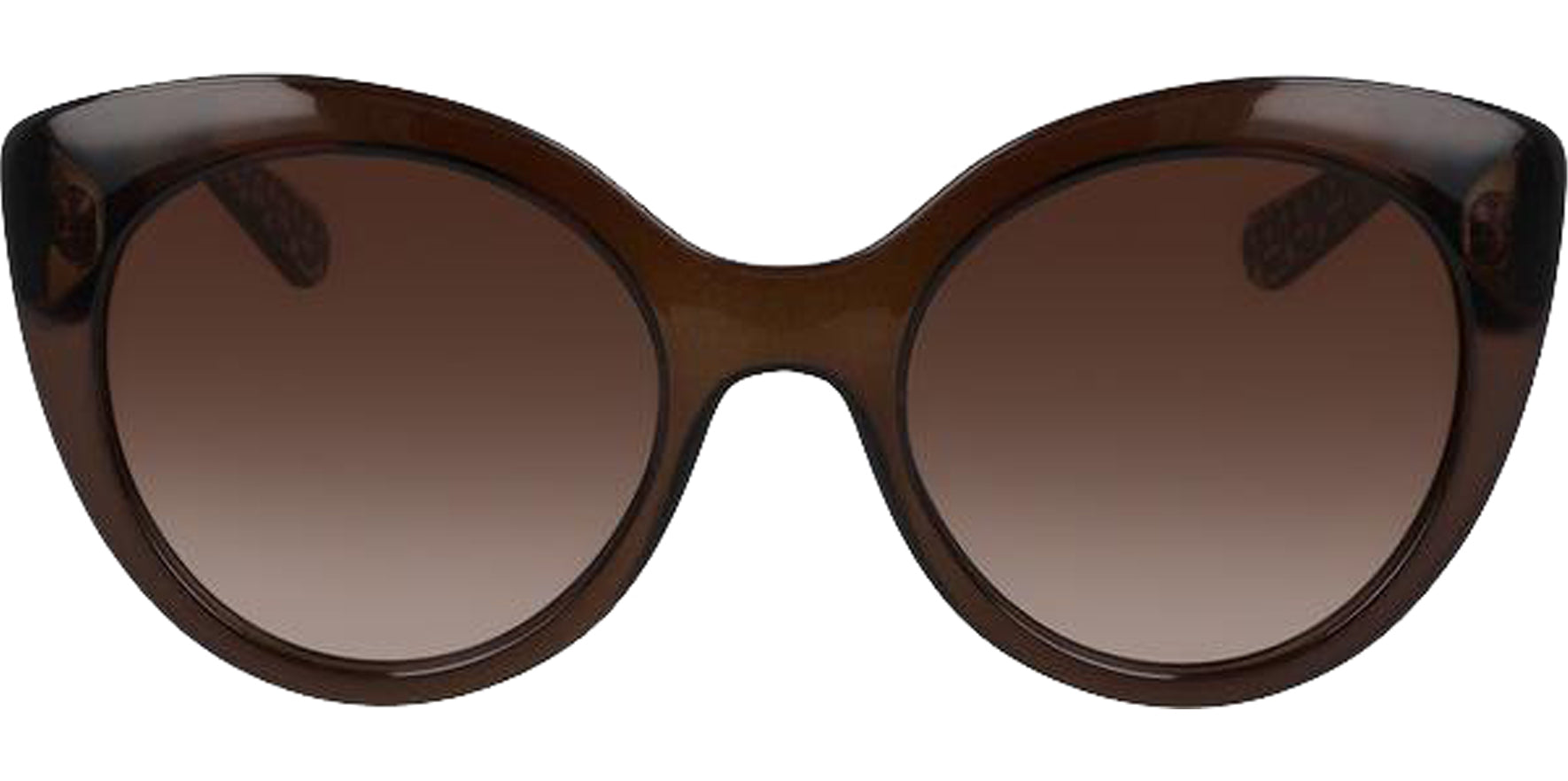 Ferragamo Women Crystal Brown Round Butterfly Sunglasses SF964S-210 Brown Gradient Lens 54mm