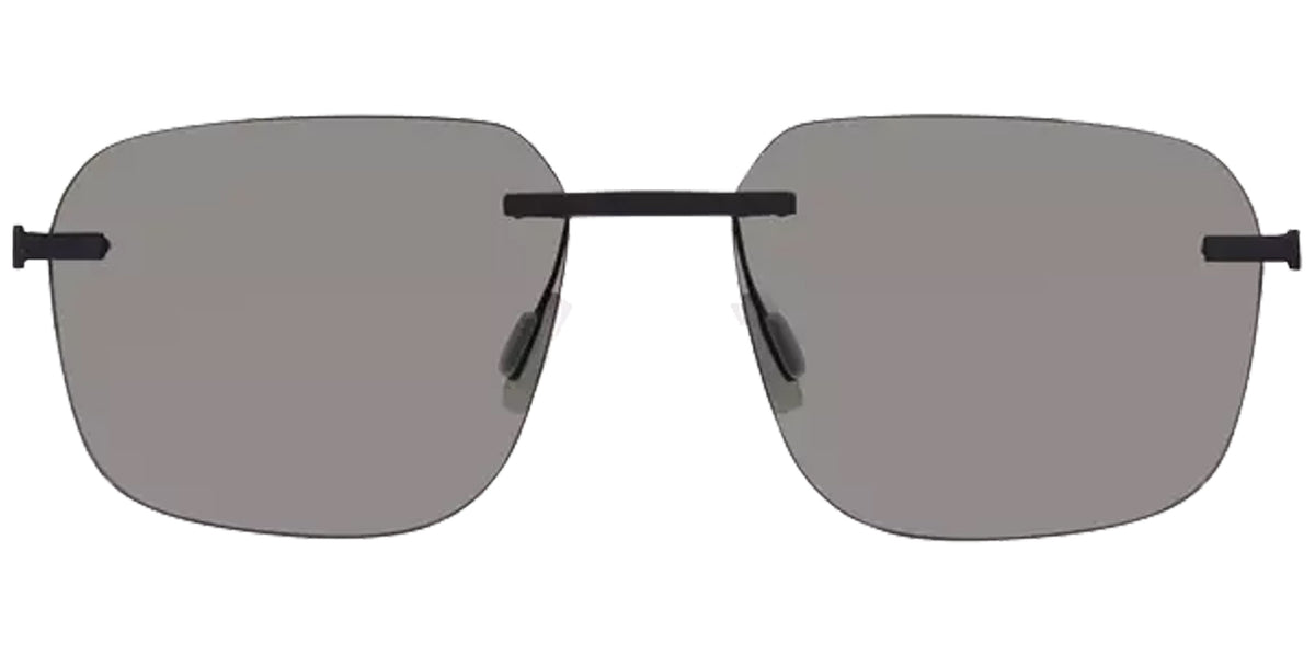 Tag Heuer Men Matte Black Rectangular Sunglasses TH40038U-5605A Grey Lens 56mm