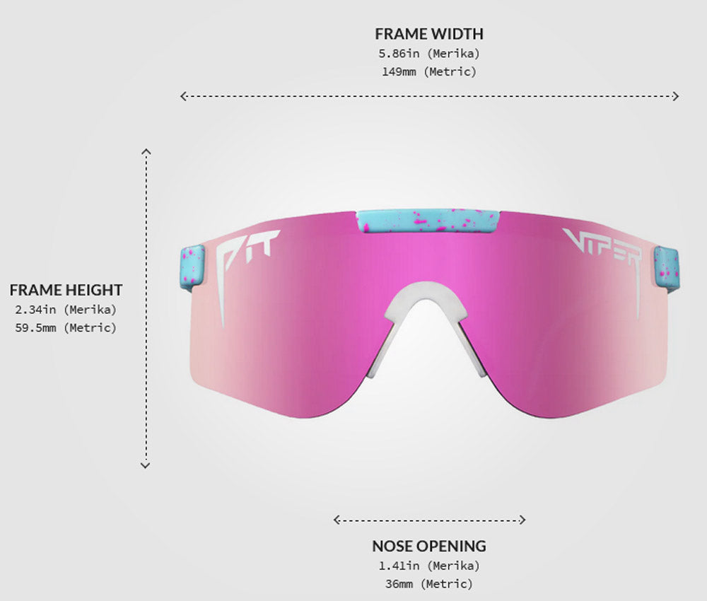 Pit Viper The Gobby Double Wides Original Light Blue Wrap Sunglasses THE-GOBBY-POLARIZED-DOUBLE-WIDE Pink Polarized Lens