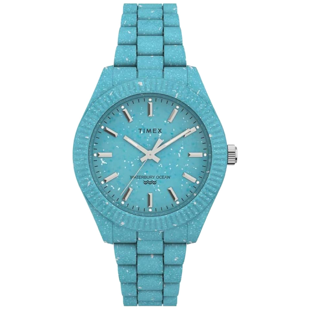 Timex Legacy Ocean Women's Blue Recycled Plastic Watch, Round 37mm Case - TW2V33200JR