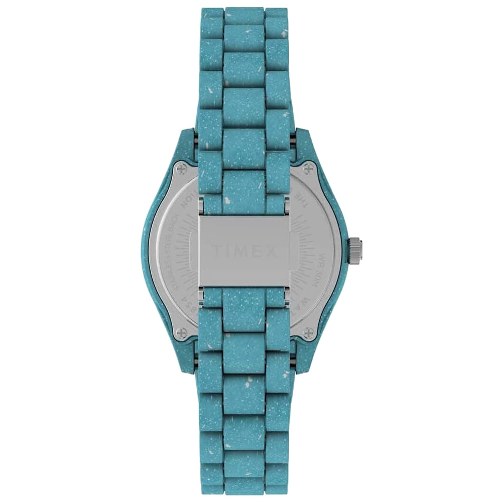 Timex Legacy Ocean Women's Blue Recycled Plastic Watch, Round 37mm Case - TW2V33200JR