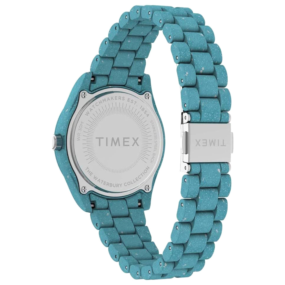 Timex Legacy Ocean Women's Blue Recycled Plastic Watch, Round 37mm Case - TW2V33200JR
