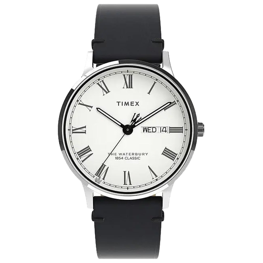 Timex Waterbury Classic Men's Silver Stainless Steel Watch, Round 40mm Case - TW2W15000VQ