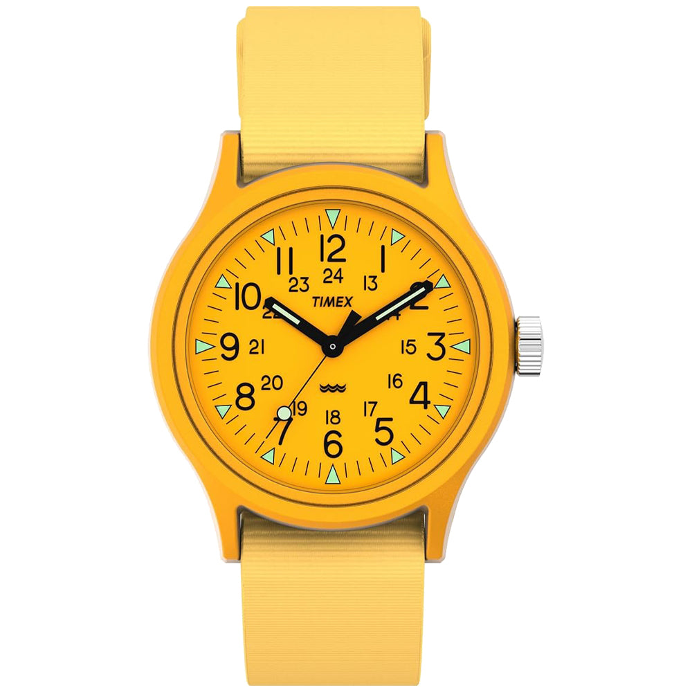 Timex MK1 Men's Yellow Resin Watch, Round 36mm Case - TW2W91200VQ