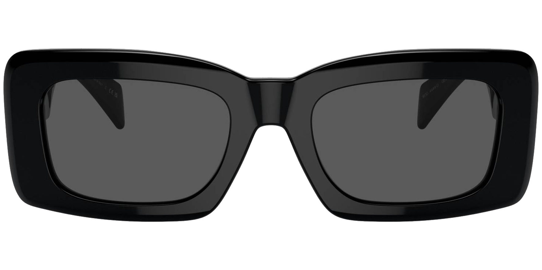 Versace Women Black Rectangular Sunglasses VE4444U-GB187 Dark Grey Lens 54mm