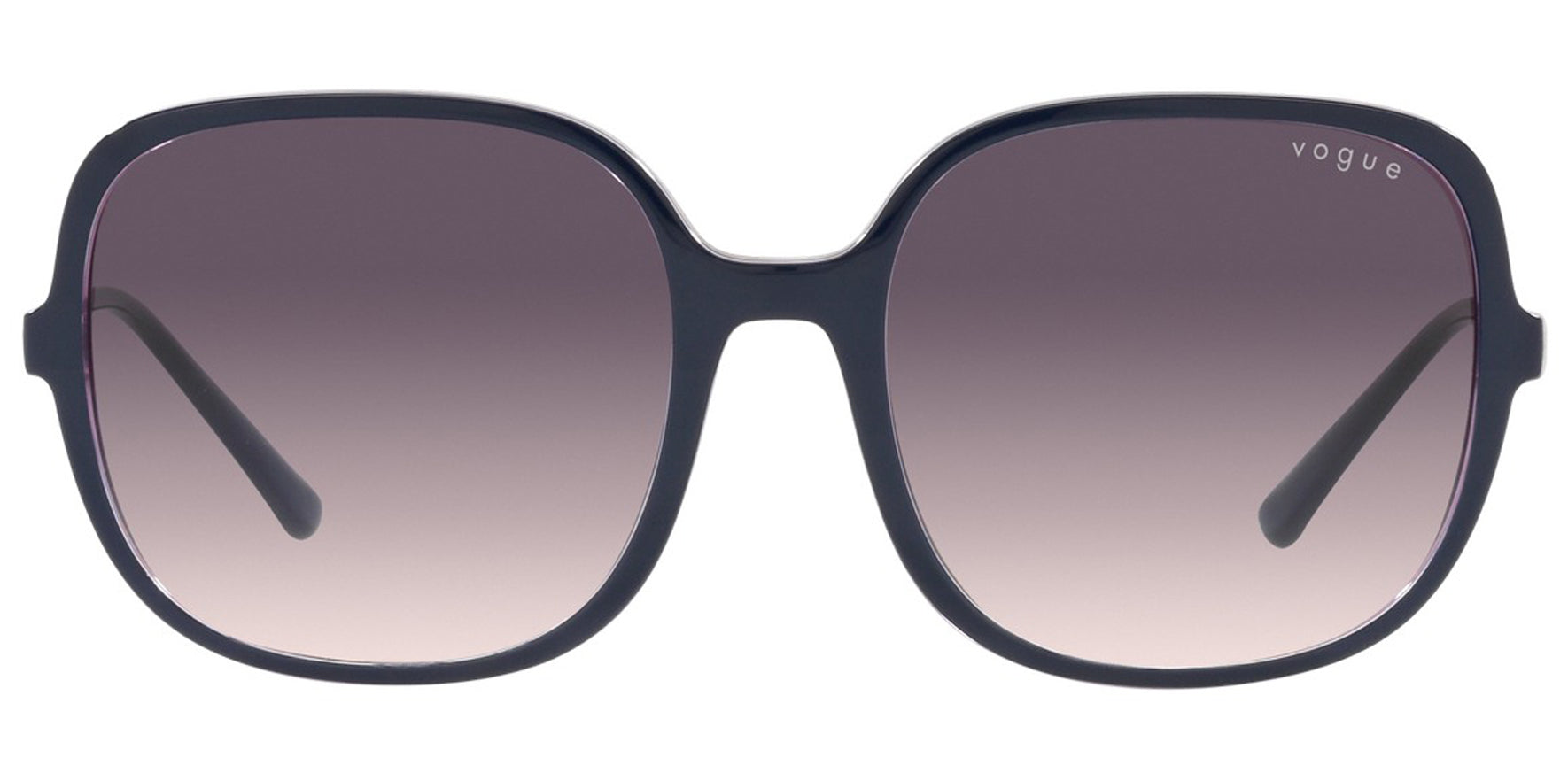 Vogue Women Top Blue/Rainbow Violet Squared Butterfly Sunglasses VO5405S-296336 Pink Gradient Dark Grey Lens 57mm