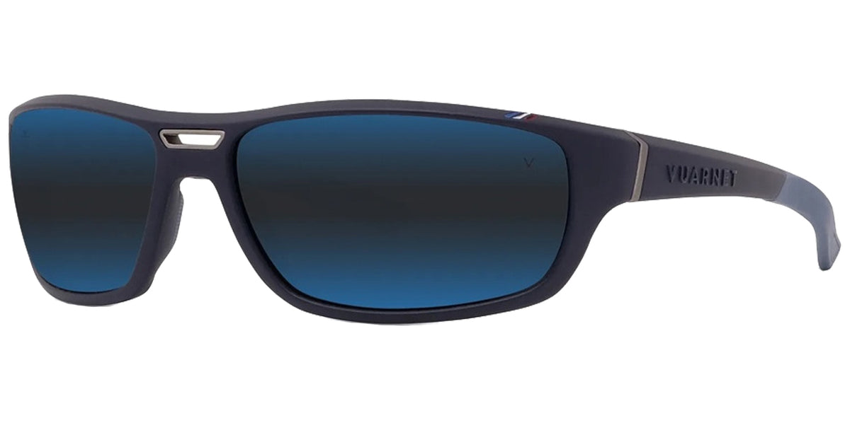 Vuarnet Racing 01 Men Matte Blue Wraparound Sunglasses VU40020U-6291X Polarized Blue Polarlynx Lens 62mm