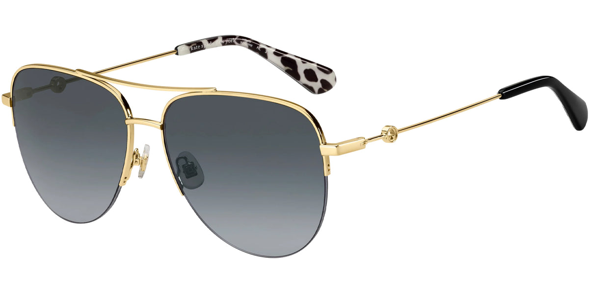 Kate Spade Maisie Women Gold-Tone Semi-Rimless Aviator 