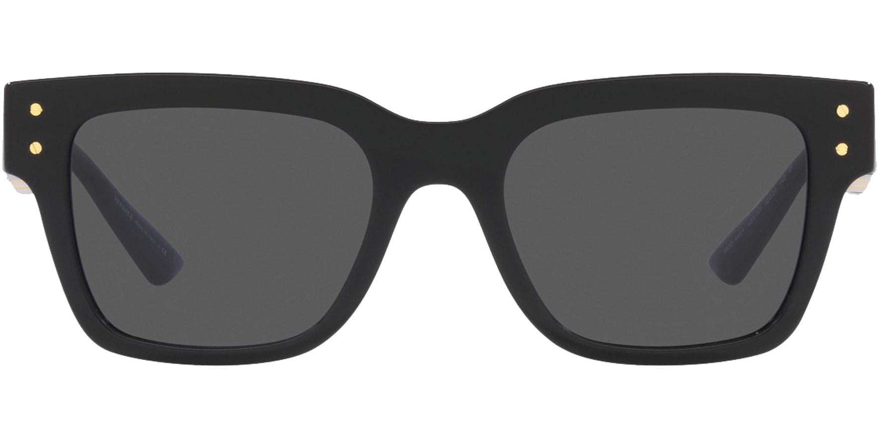 Versace Men Black Square Sunglasses VE4421-GB187 Dark Grey Lens 52mm
