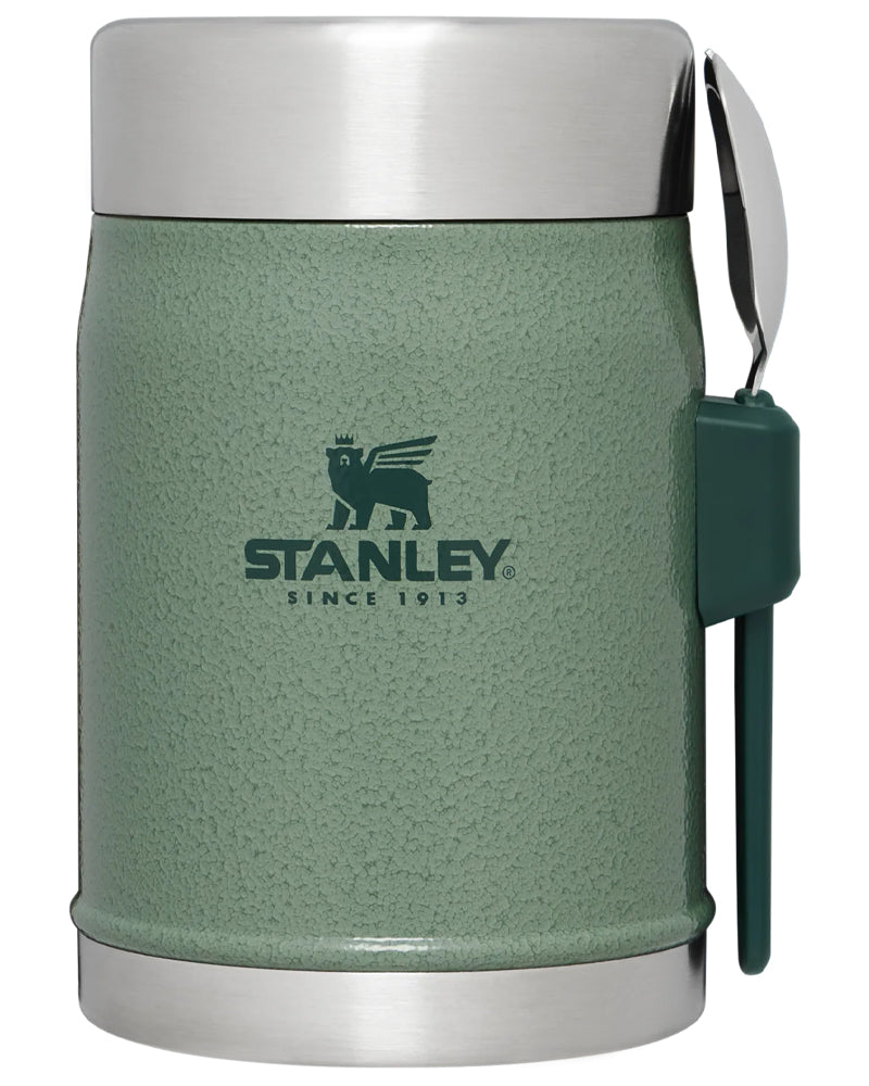 Stanley Classic Legendary Food Jar + Spork 14 Oz Hammertone Green 10-11353-001