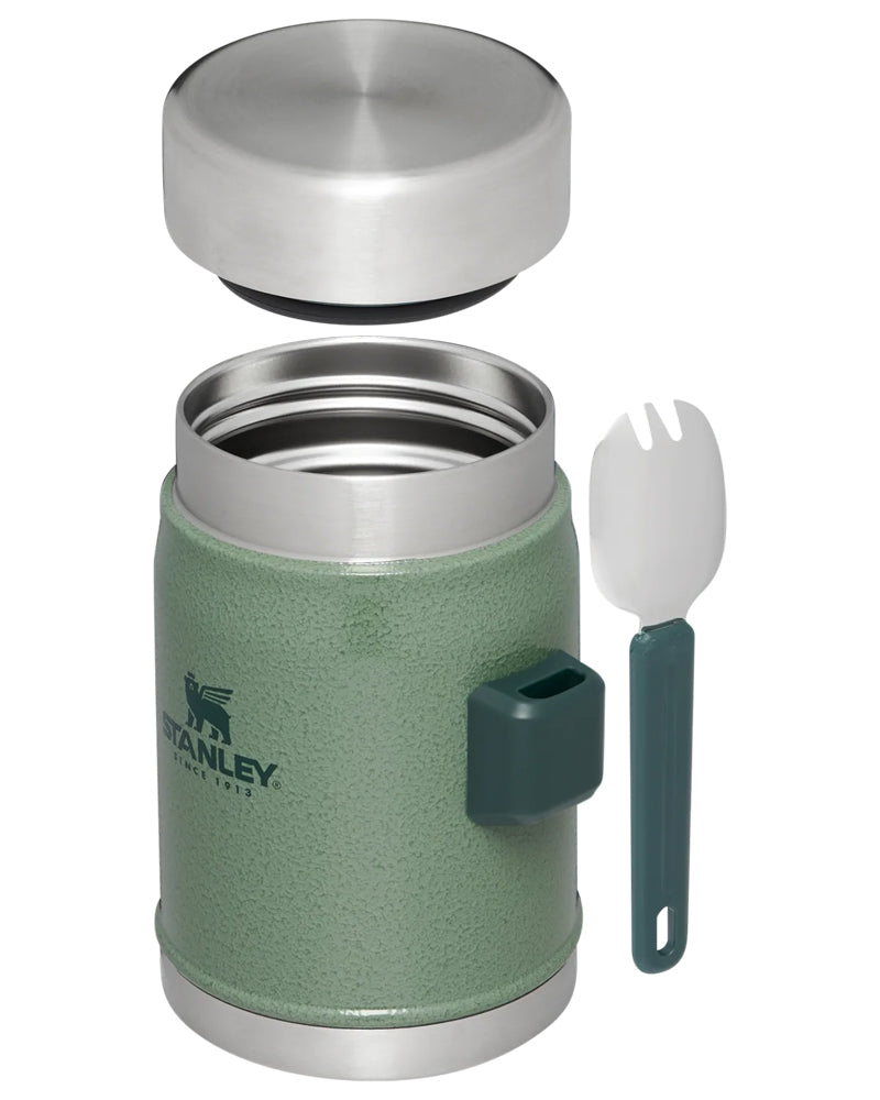 Stanley Classic Legendary Food Jar + Spork 14 Oz Hammertone Green 10-11353-001