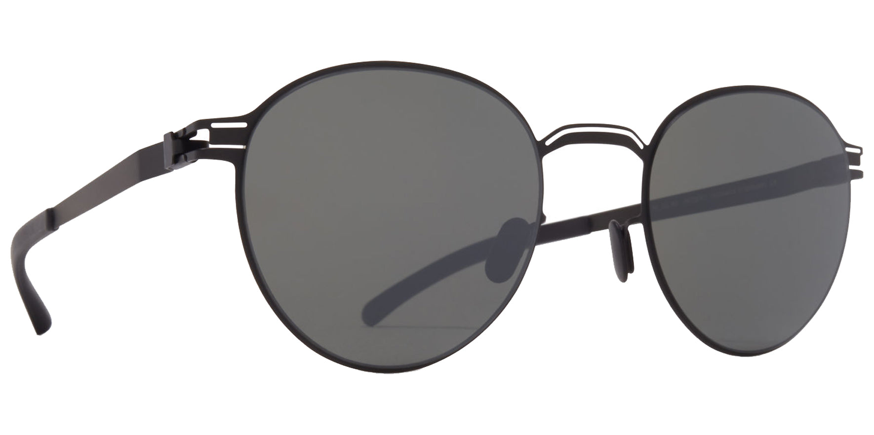 Mykita Carlo Black/White Panto Sunglasses 10016706 Mirror Black Lens 50mm