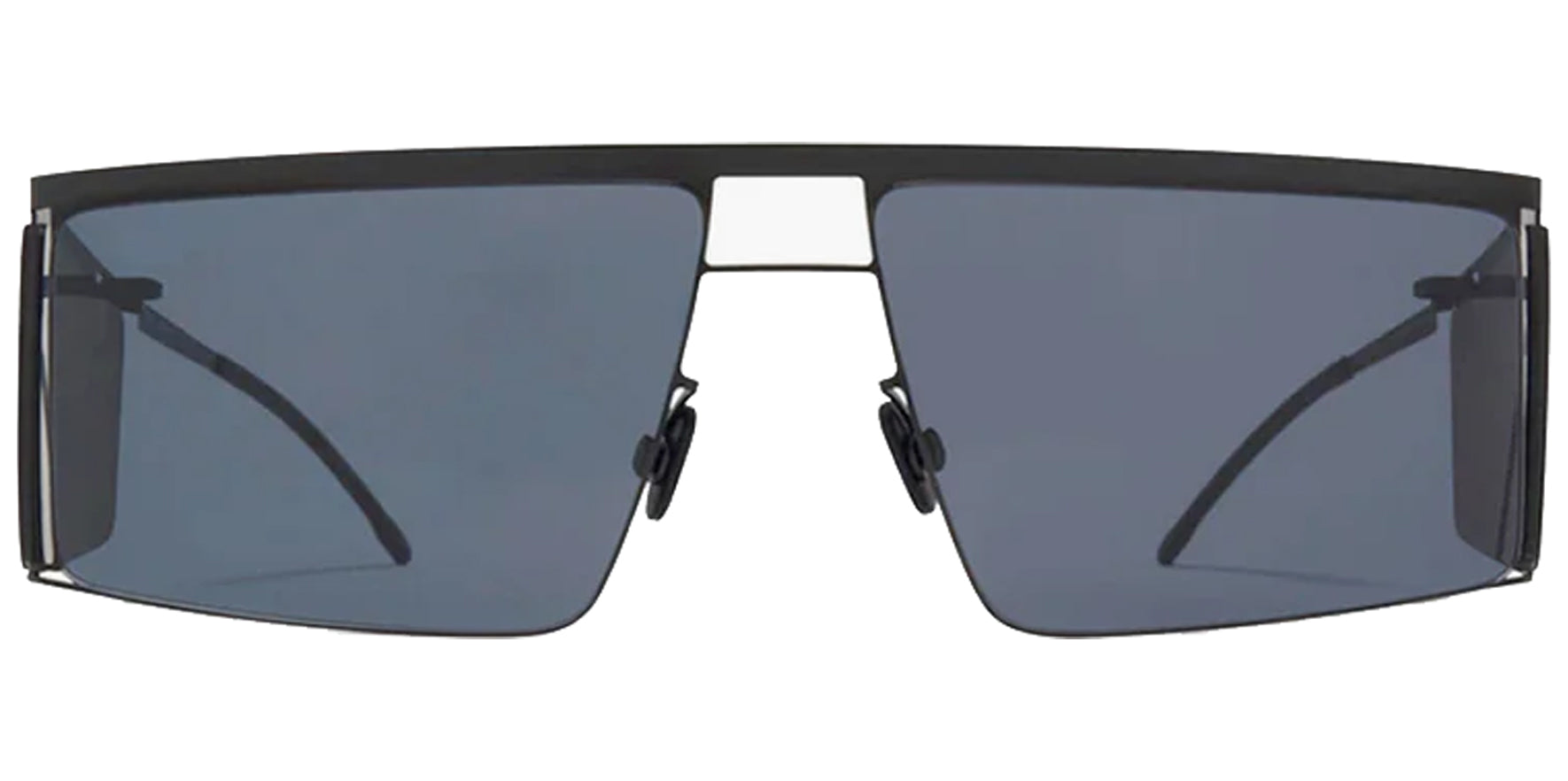Mykita Helmut Lang HL001 Black Wraparound Sunglasses 10017102 Dark Grey Solid Lens 57mm