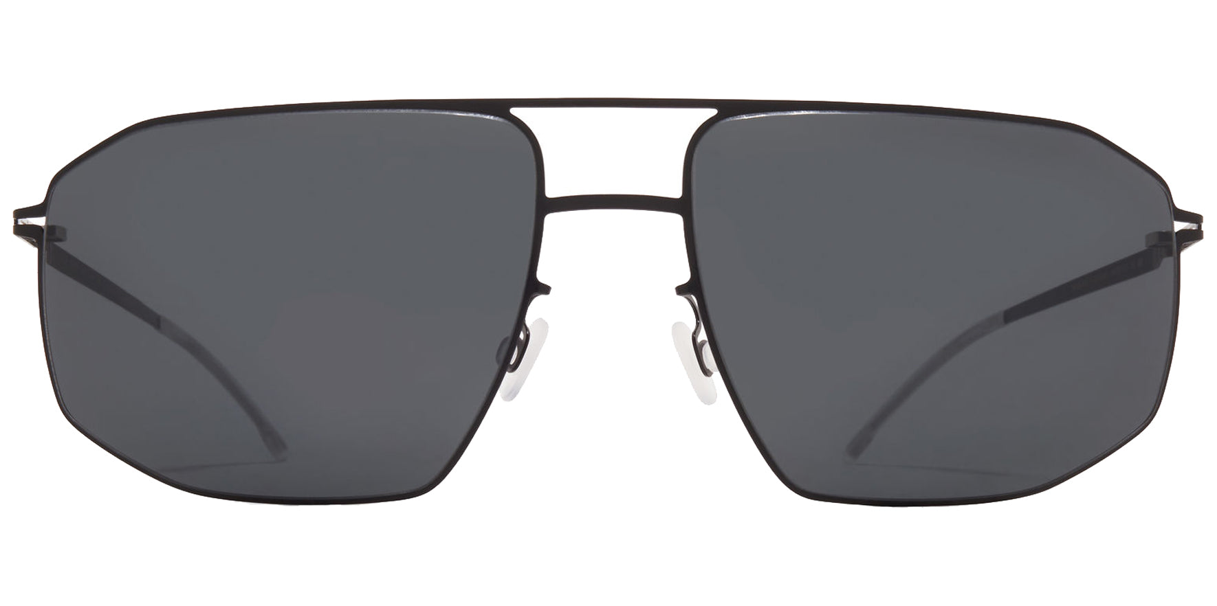 Mykita Santeri Jet Black Geometric Sunglasses 10088911 Dark Grey Solid Lens 59mm