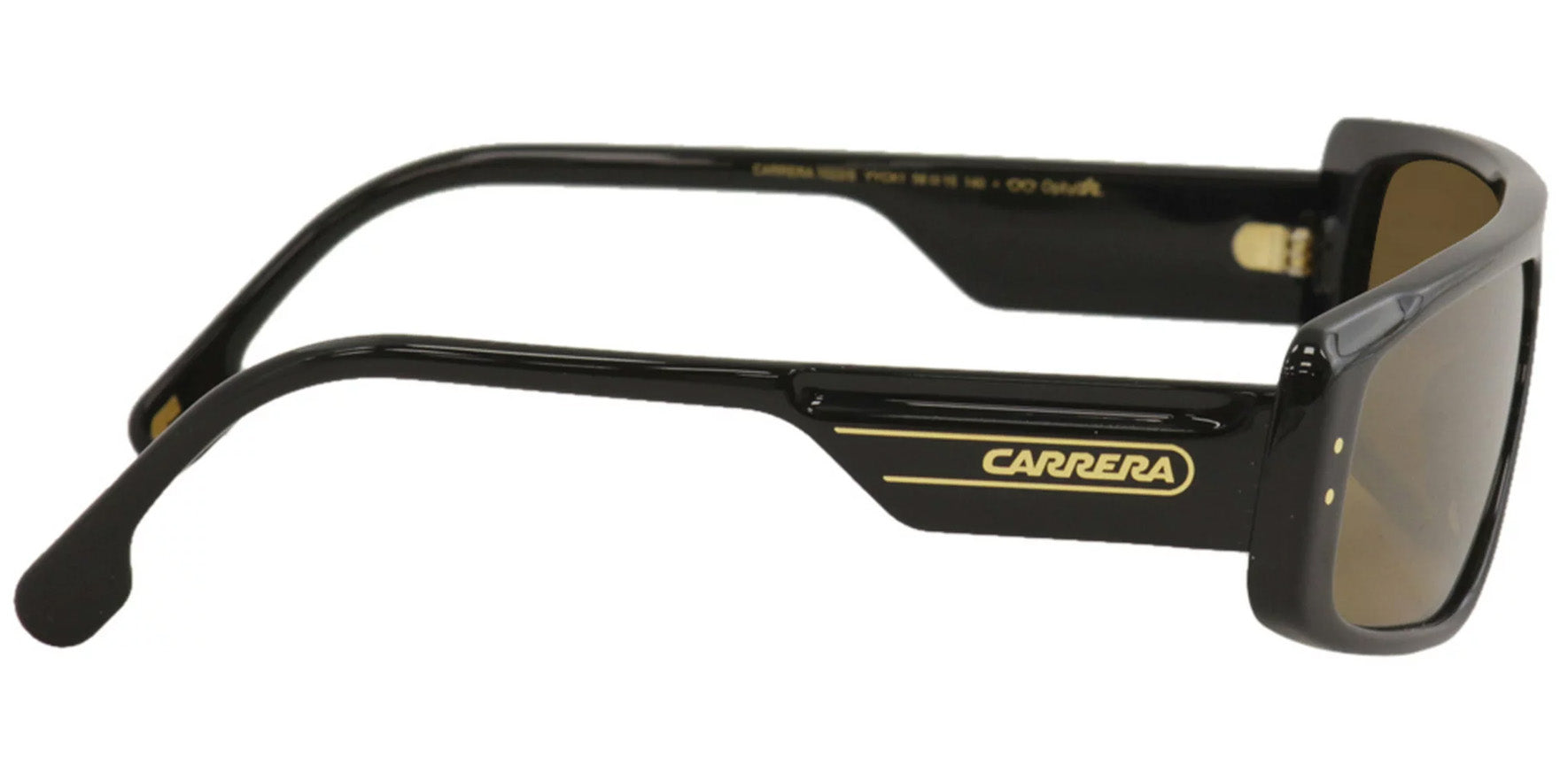 Carrera Men Black Gold Bronze Pilot Sunglasses 1022S-0YYC-K1 Brown Gold Mirrored Lens 58mm