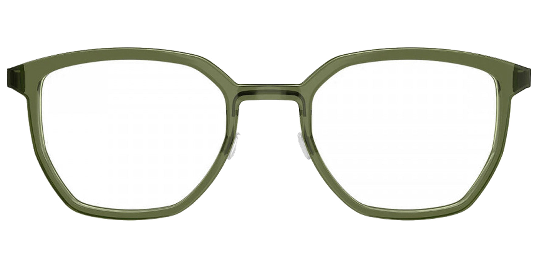 Lindberg Acetanium Green Geometric Eyeglass Frames 1055-AK53 Clear Demo Lens 50mm