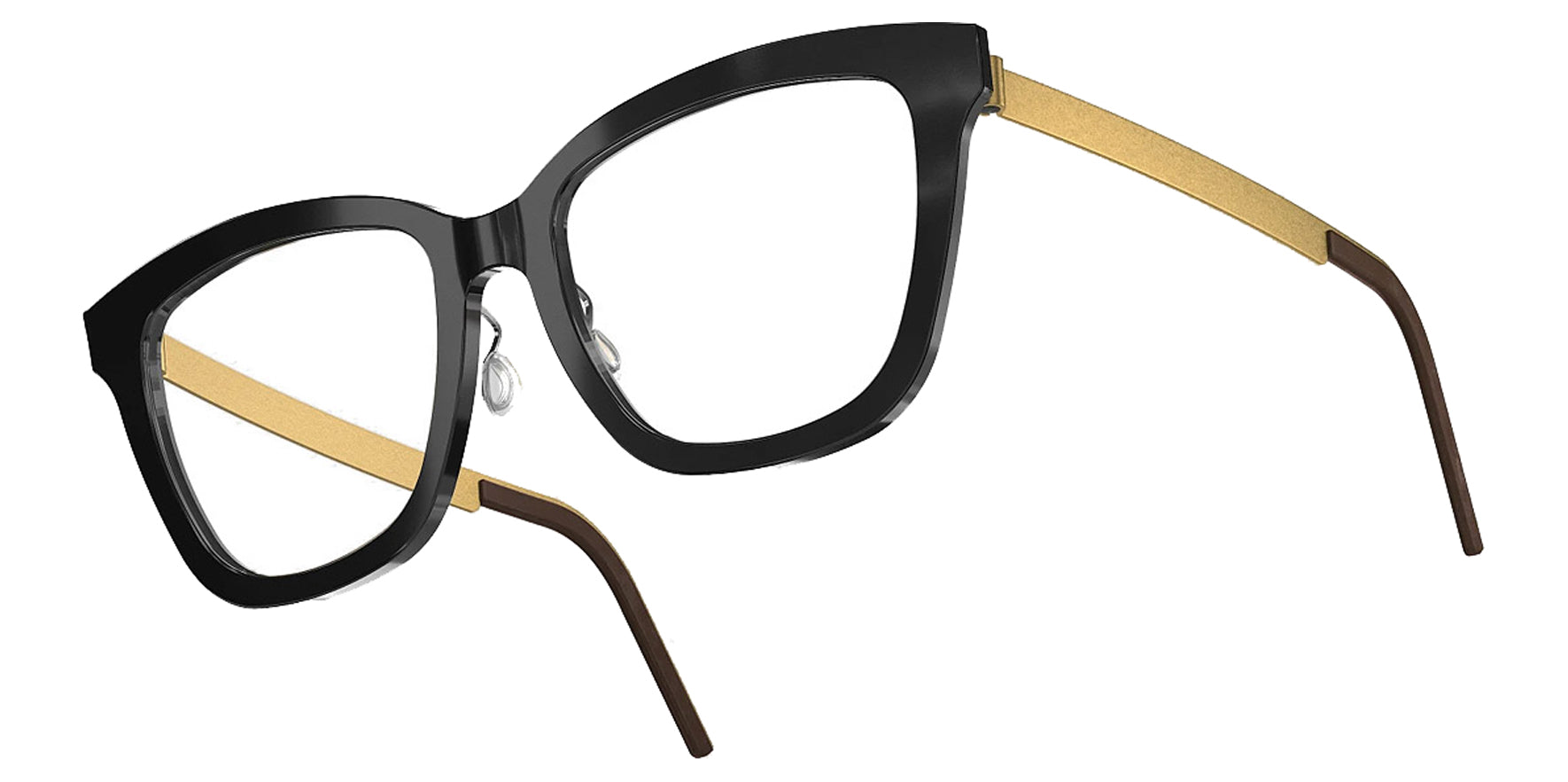 Lindberg Acetanium Black Cat Eye Eyeglass Frames 1186-AK81 Clear Demo Lens 52mm