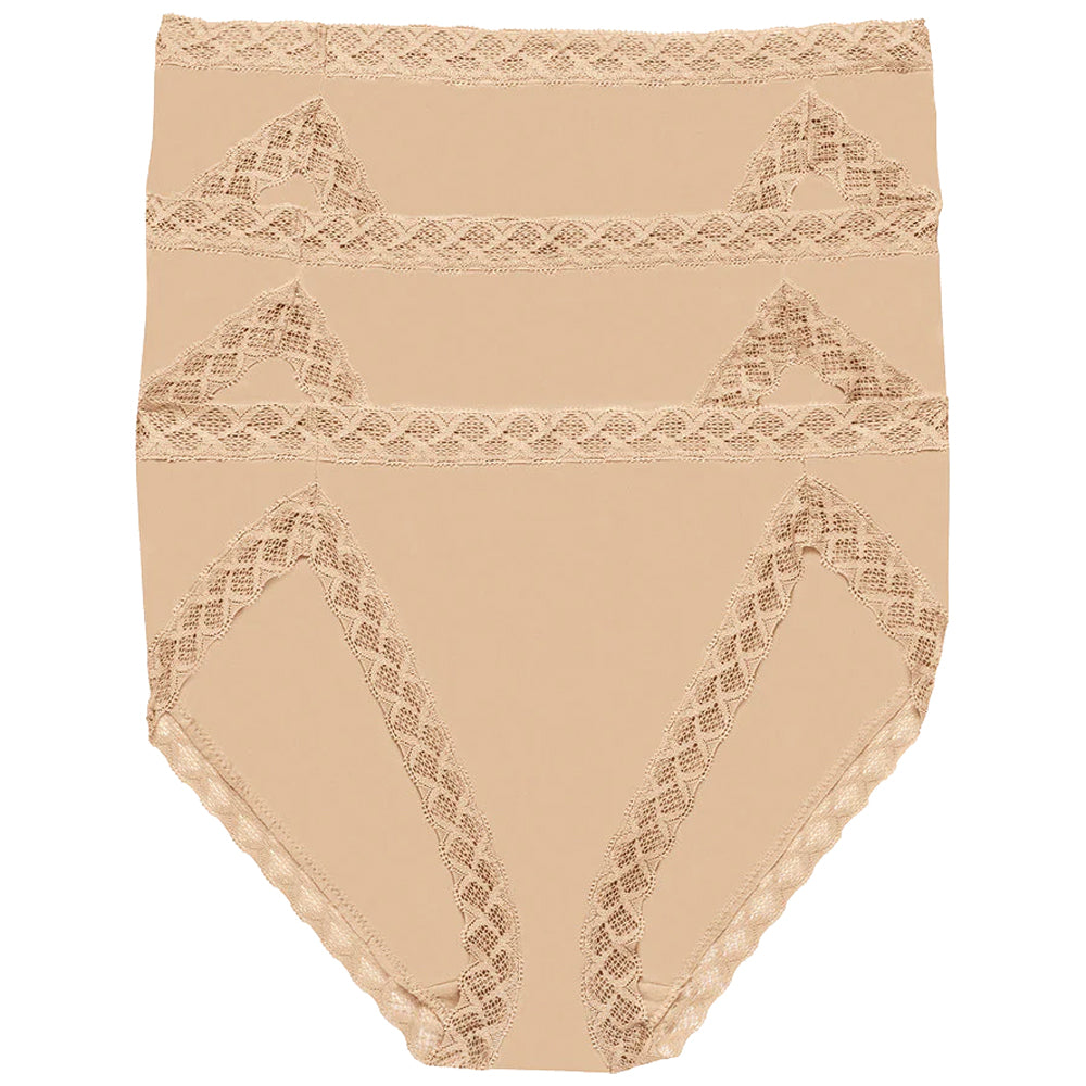 Natori Bliss French Cut Brief, Cafe, 3-Pack, XL - 152058MP-214-XL
