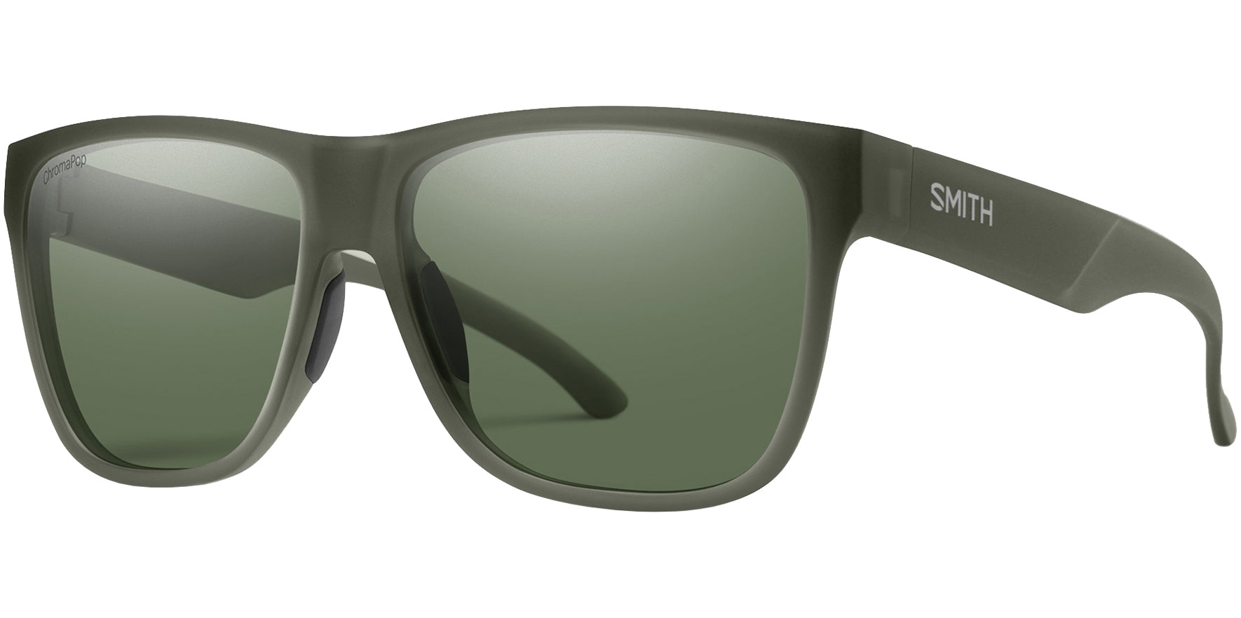 Smith Optics Lowdown XL 2 Men Matte Moss Crystal Square Sunglasses 201514B5960L7 ChromaPop Gray Green Polarized Lens 60mm