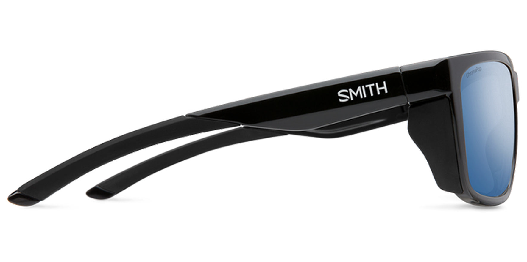 Smith Optics Longfin Black Square Sunglasses 20151580759QG ChromaPop Blue Mirrored Polarized Lens 57mm