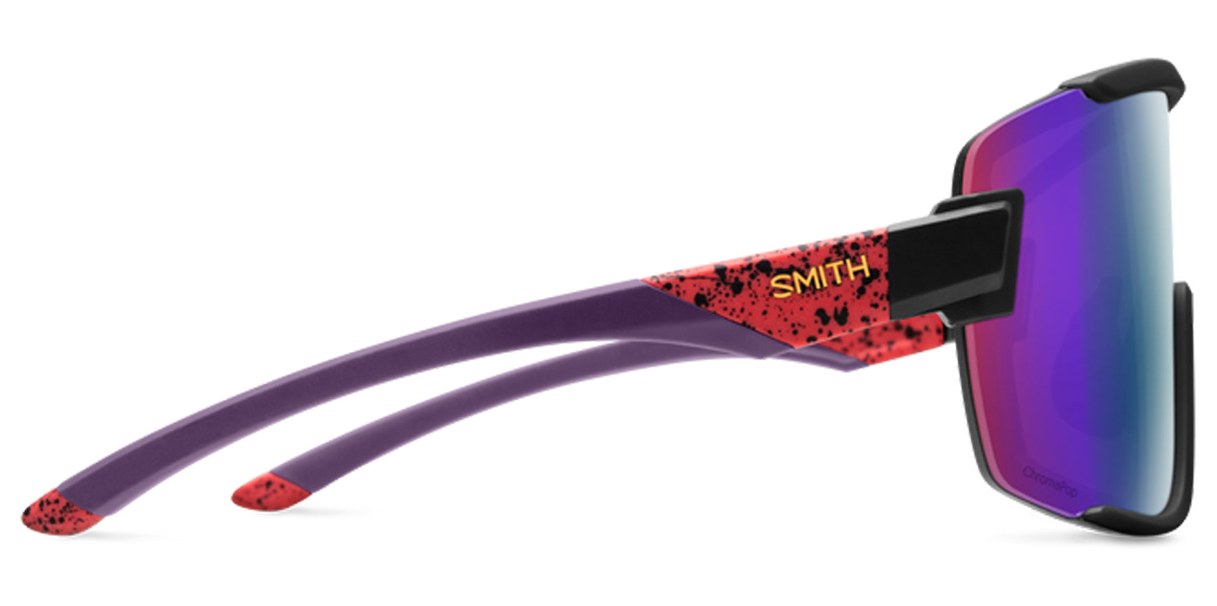 Smith Optics Wildcat Men Matte Wild Child Shield Sunglasses 201516H1T99DI ChromaPop Violet Mirrored Lens 140mm