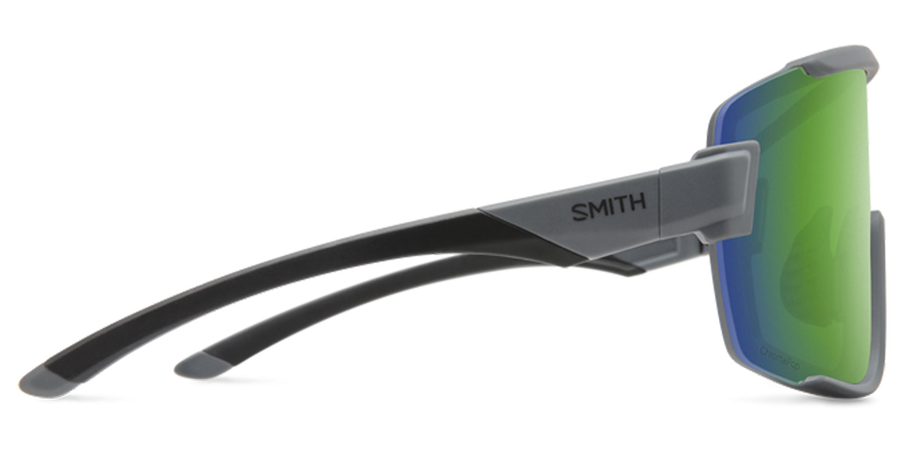 Smith Optics Wildcat Men Matte Cement Shield Sunglasses 201516RIW99X8 ChromaPop Green Mirrored Lens 140mm