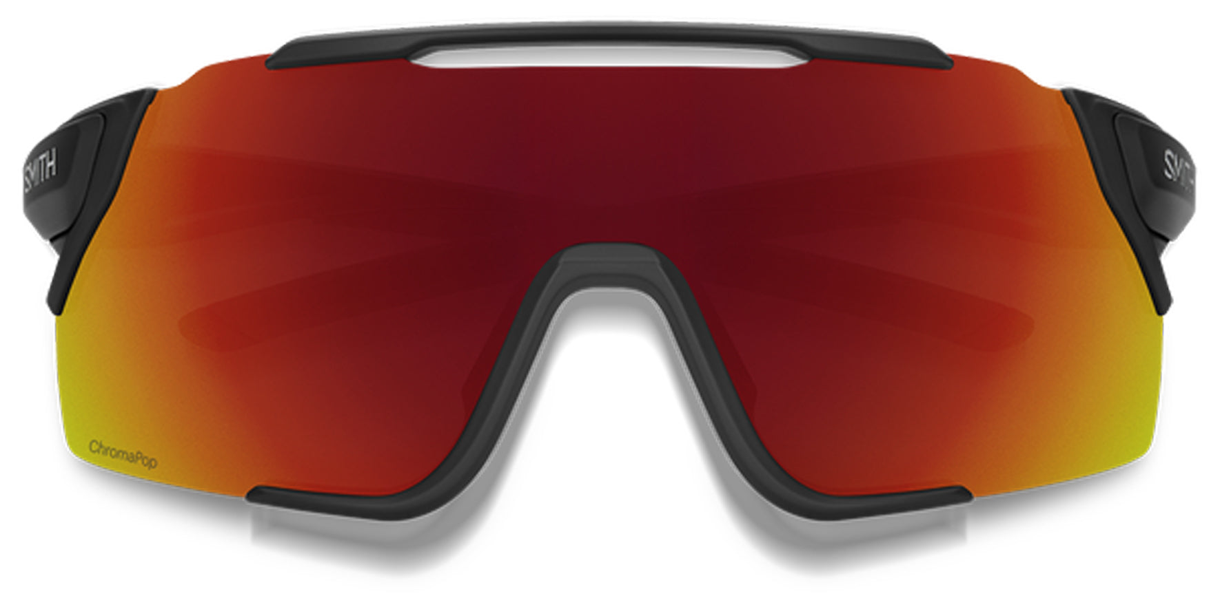 Smith Optics Attack MAG MTB Men Matte Black Shield Sunglasses 20229900399X6 ChromaPop Red Mirrored Lens 130mm