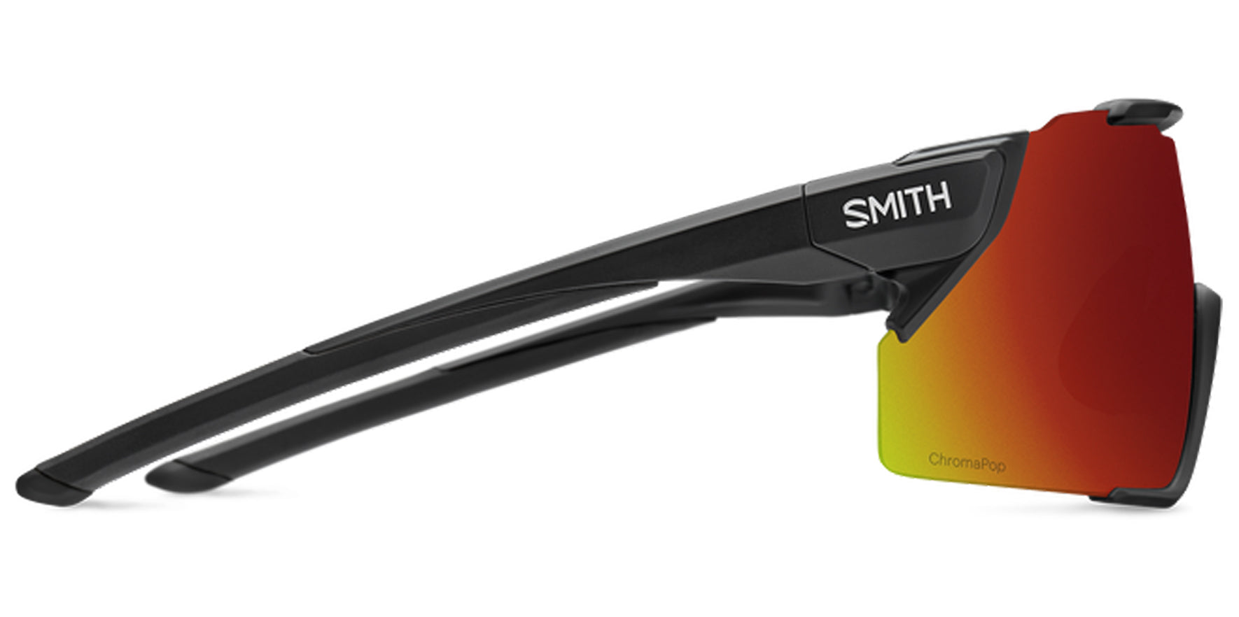 Smith Optics Attack MAG MTB Men Matte Black Shield Sunglasses 20229900399X6 ChromaPop Red Mirrored Lens 130mm