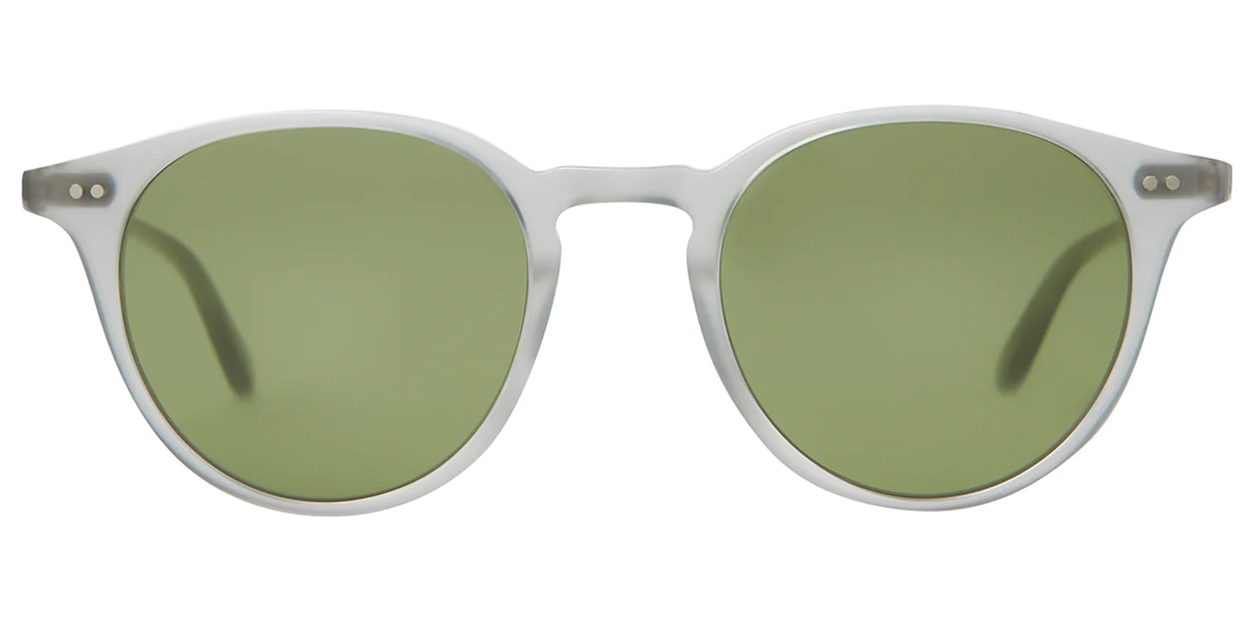 Garrett Leight Clune Sun Celestite Pantos Sunglasses 2047-47-CELESFPGN Semi-Flat Pure Green Lens 47mm