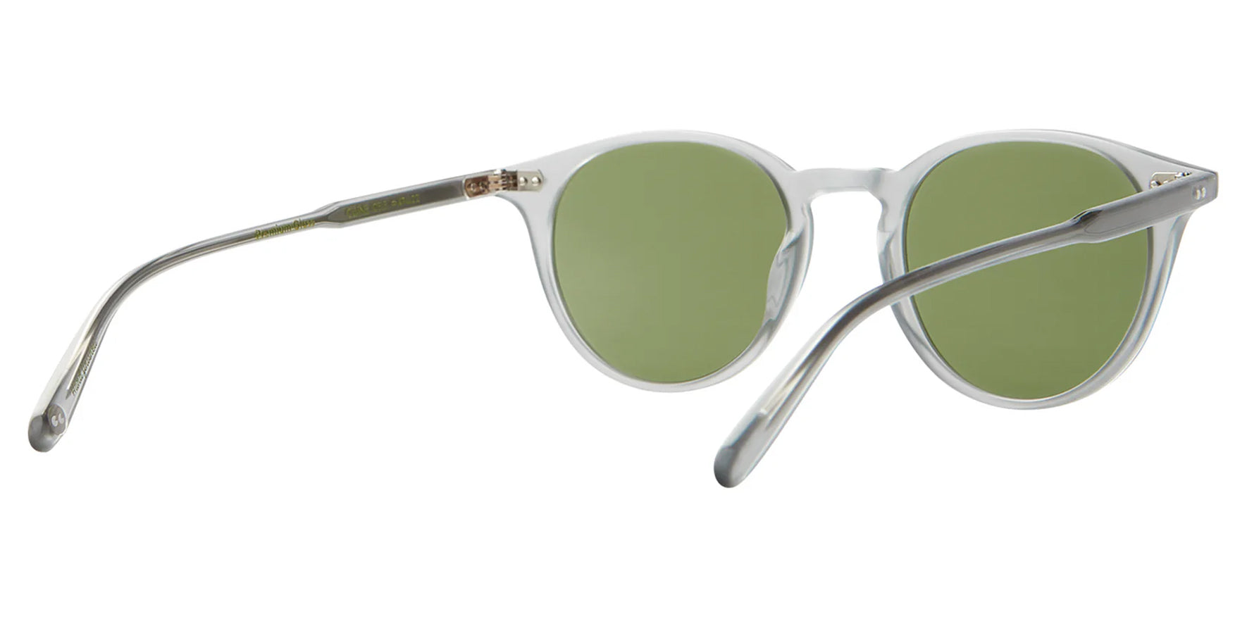 Garrett Leight Clune Sun Celestite Pantos Sunglasses 2047-47-CELESFPGN Semi-Flat Pure Green Lens 47mm