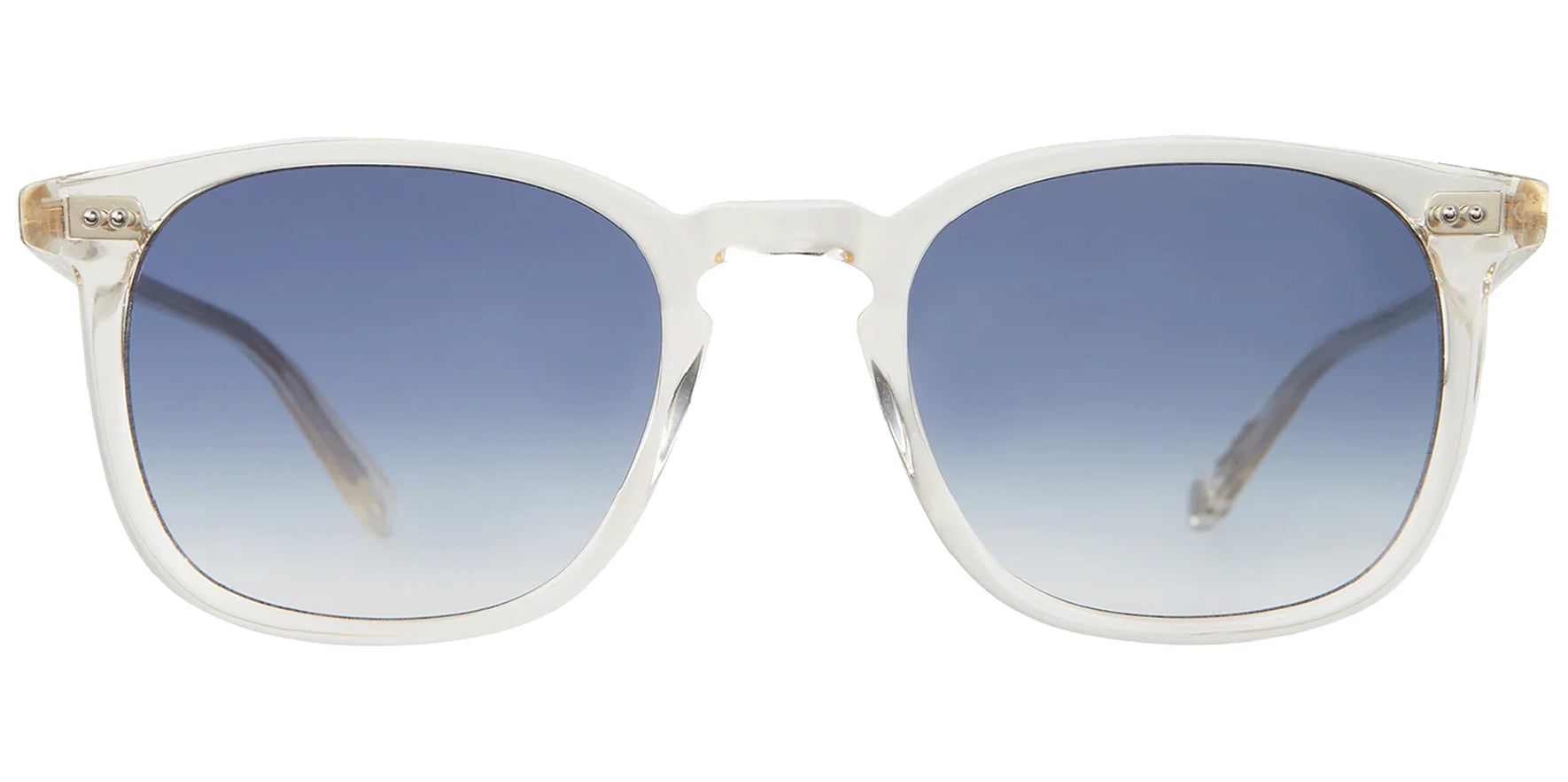 Garrett Leight Ruskin Sun Bio Glass Rounded Square Sunglasses 2106-48-BIO-GLBIO-MG Bio Marine Gradient Lens 48mm