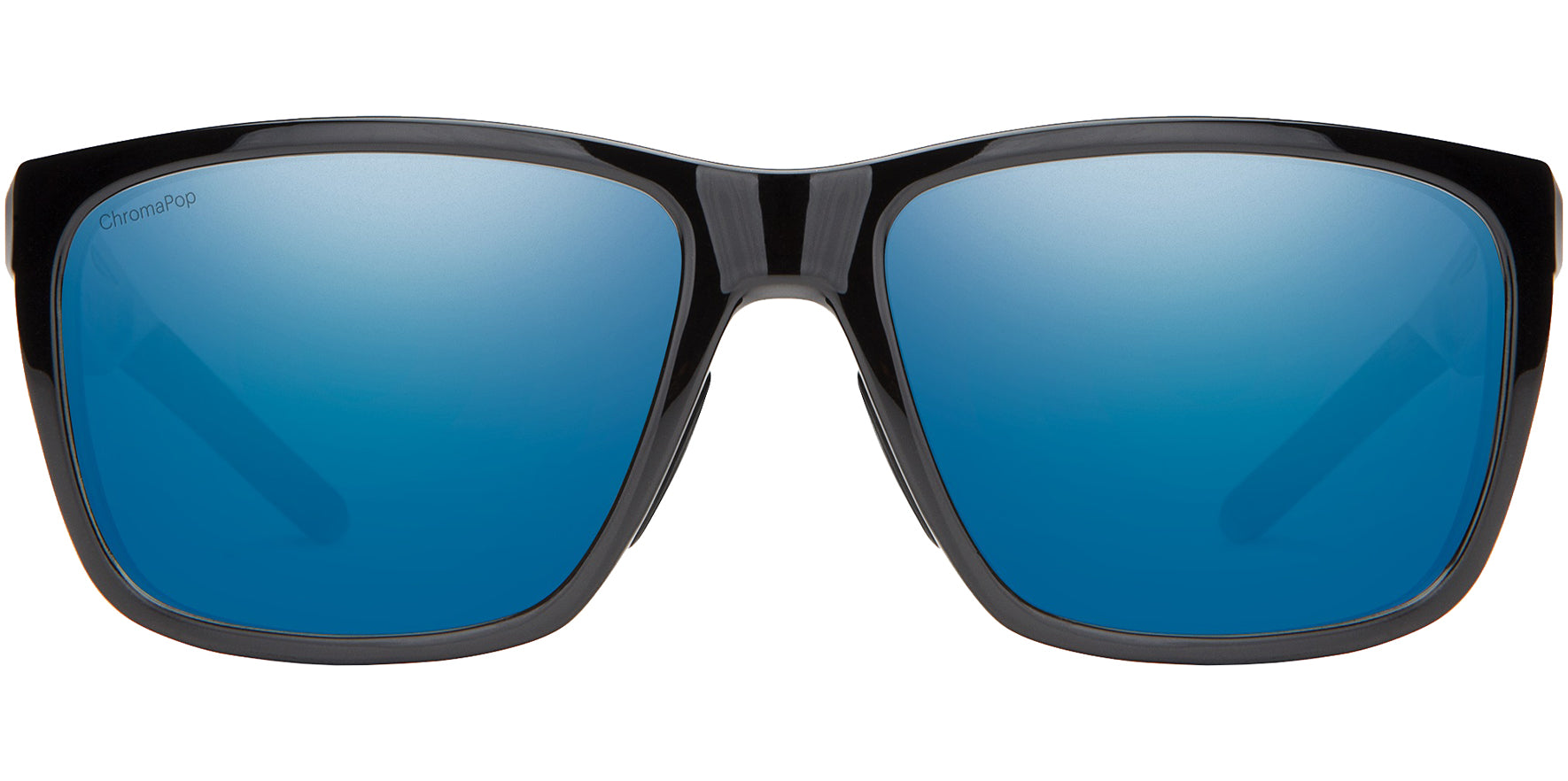 Smith Optics Longfin Black Square Sunglasses 20151580759QG ChromaPop Blue Mirrored Polarized Lens 57mm