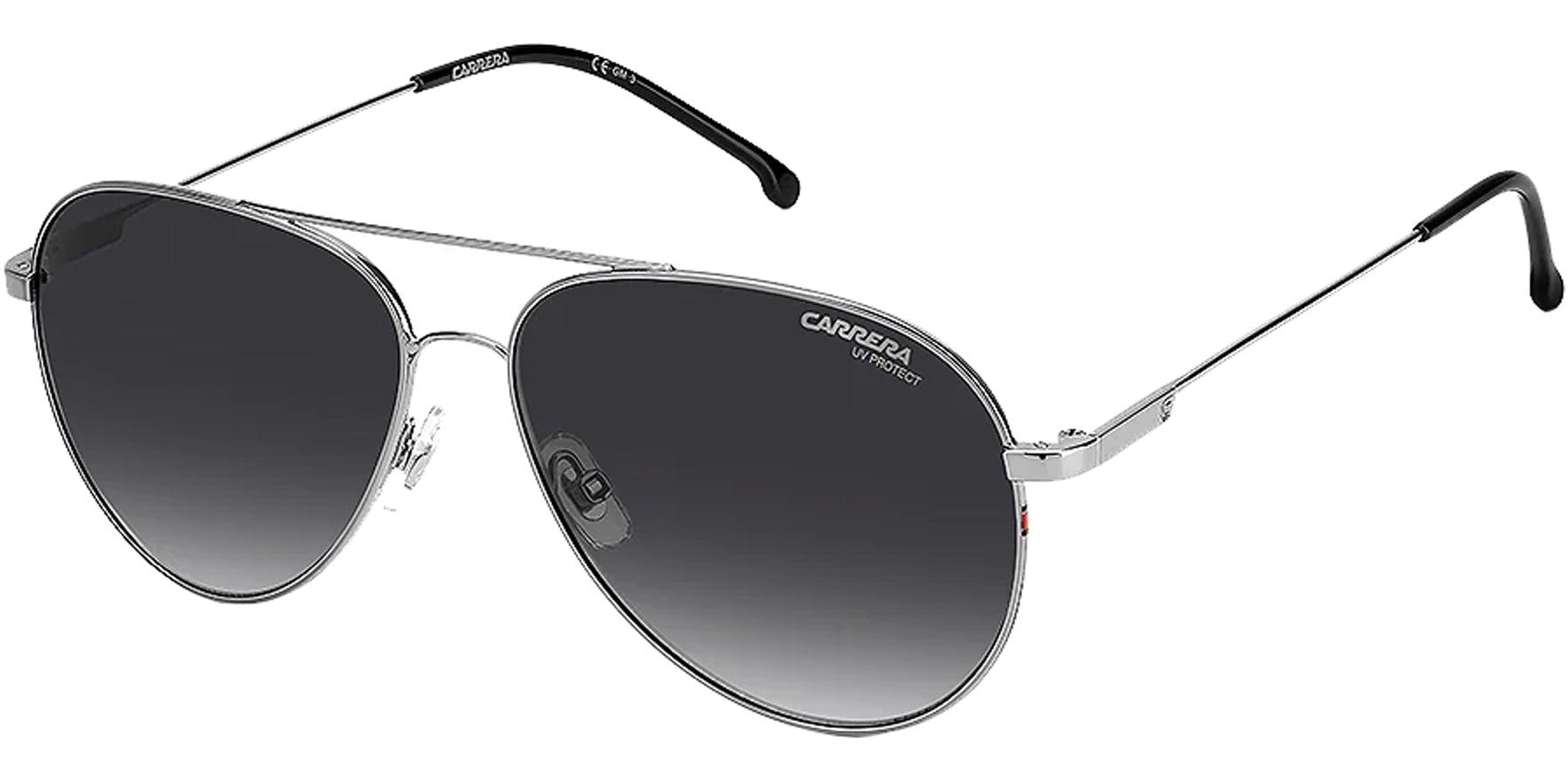 Carrera Ruthenium Small Fit Aviator Sunglasses CA2031TS-06LB-9O Grey Gradient Lens 54mm