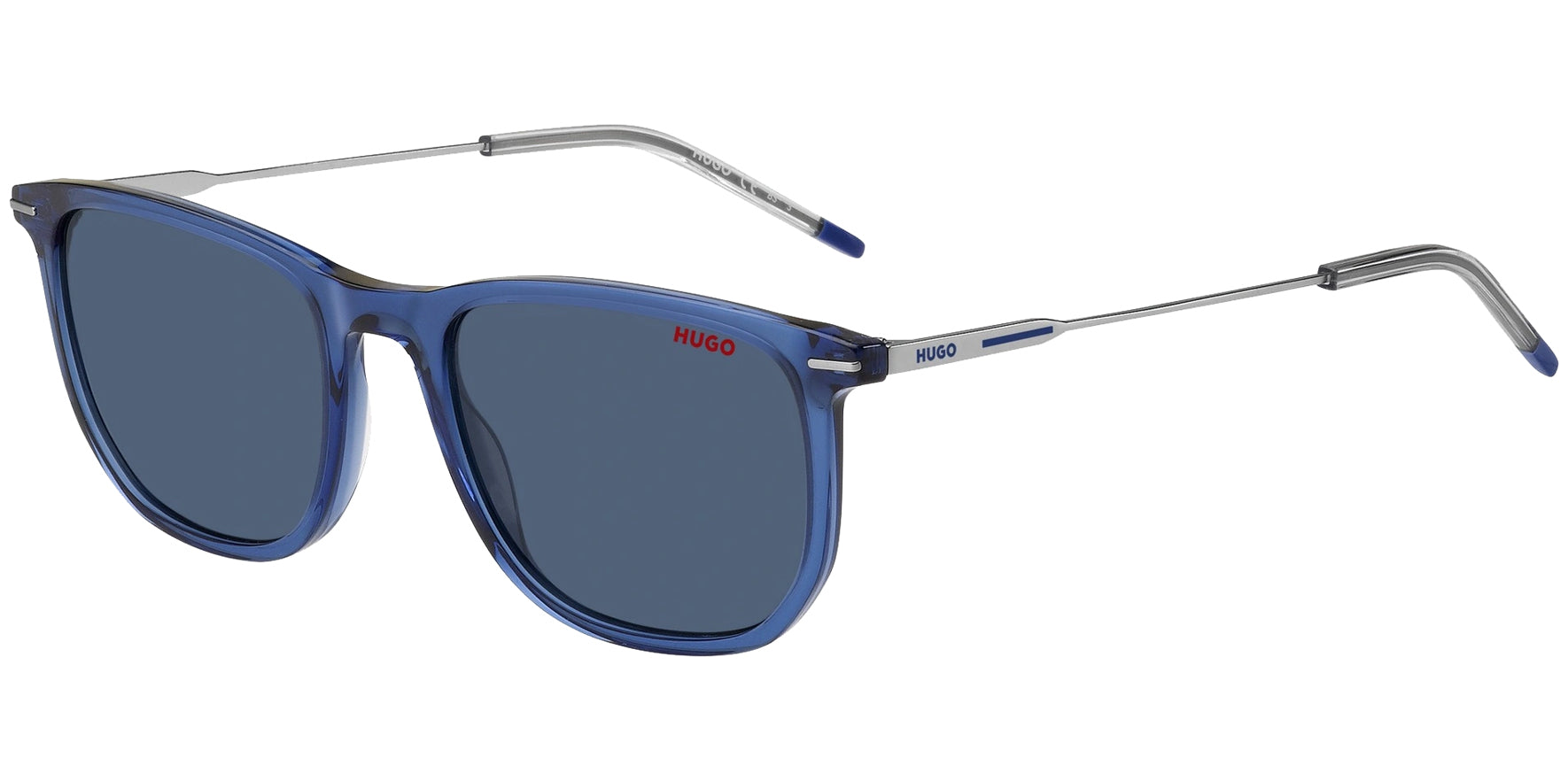 HUGO By Hugo Boss Men Blue Soft Square Sunglasses HG1204S-0PJP-KU Blue Lens 54 mm