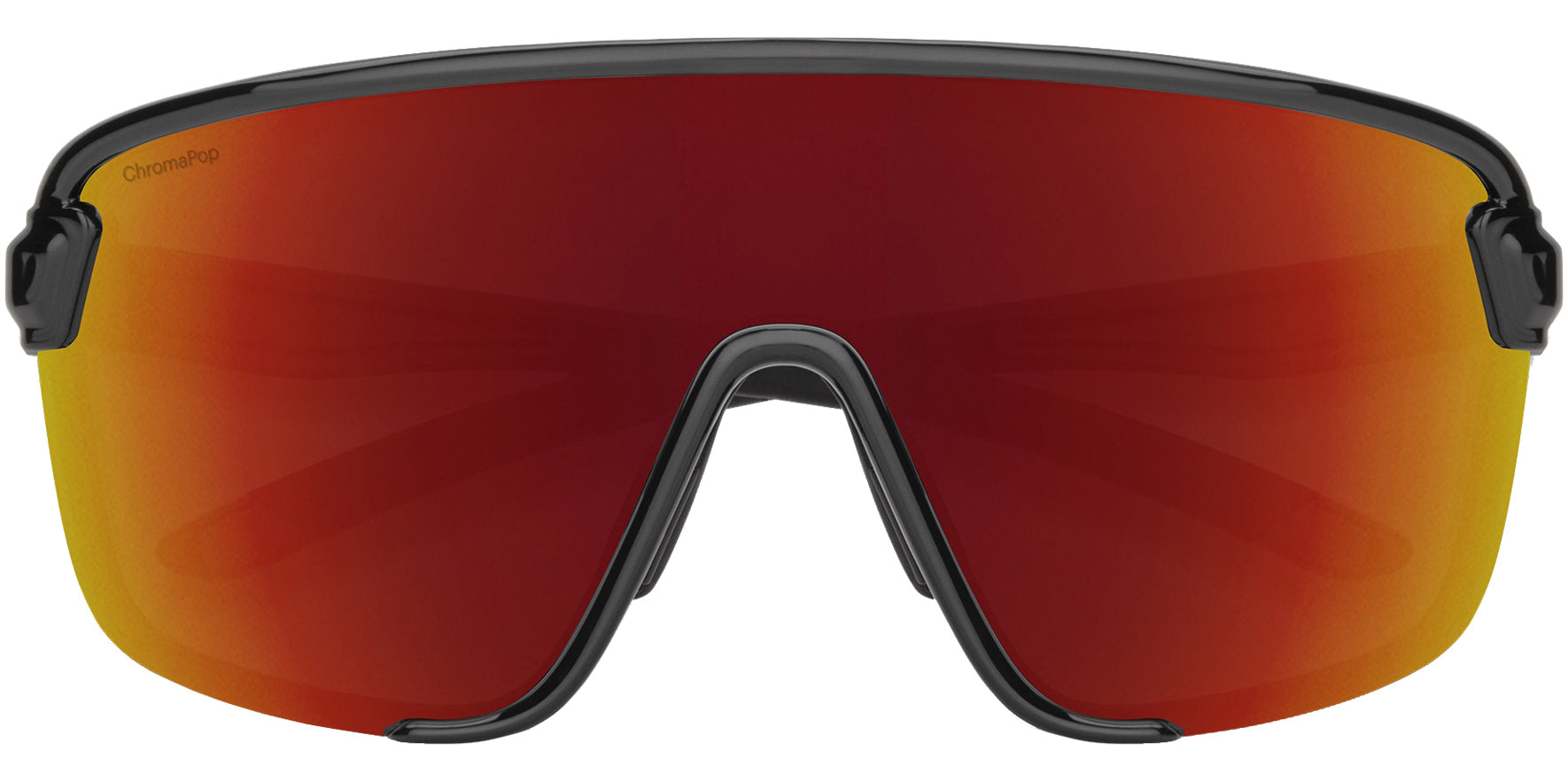 Smith Optics Bobcat Black Shield Sunglasses 20492780799X6 ChromaPop Red Mirrored Lens 135mm