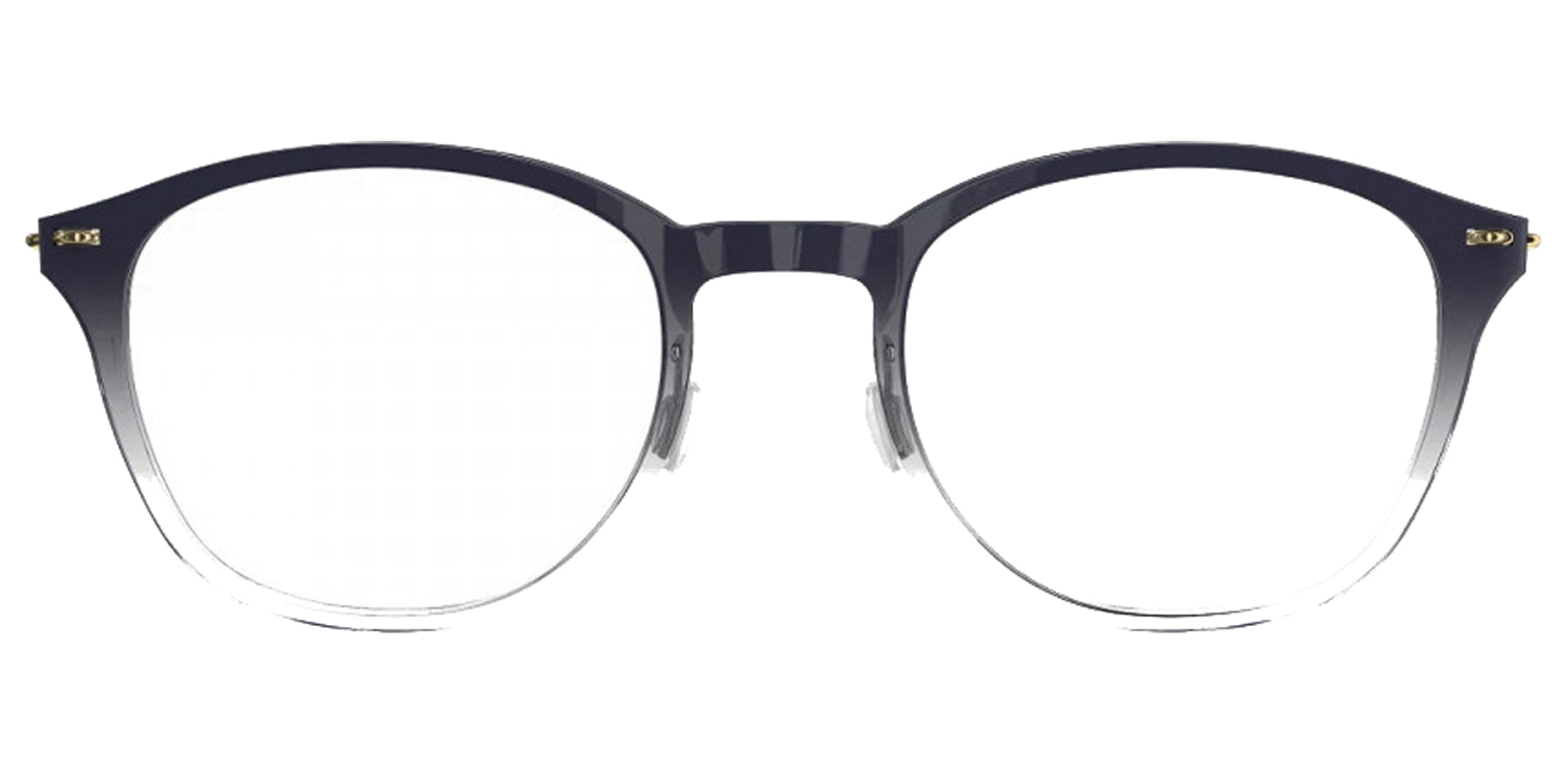 Lindberg N.O.W. Titanium Black Gradient Soft Square Eyeglass Frames 6506-C06G-PGT Clear Demo Lens 46mm