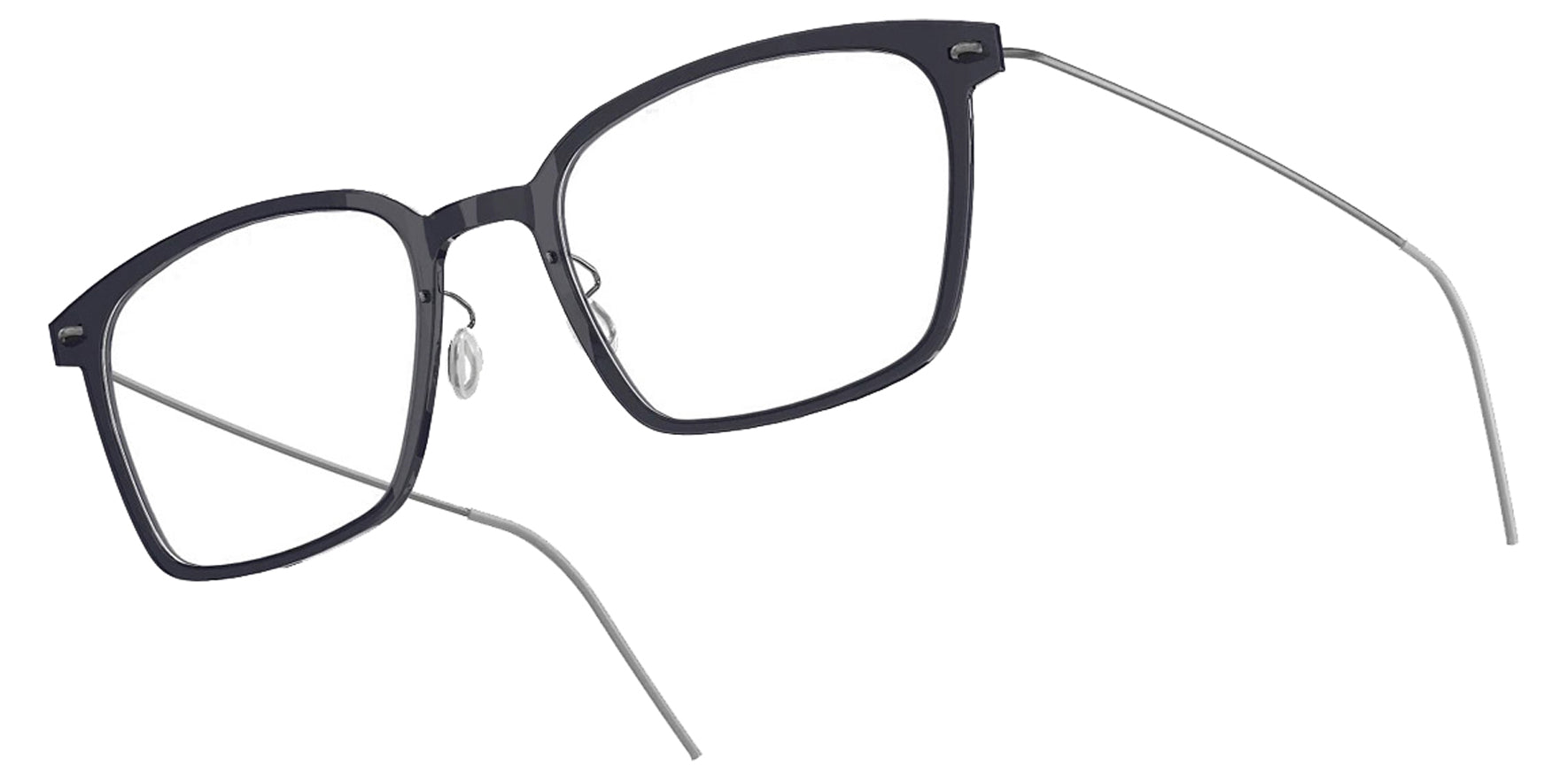 Lindberg N.O.W. Titanium Black Rectangular Eyeglass Frames 6536-C06-10 Clear Demo Lens 49mm