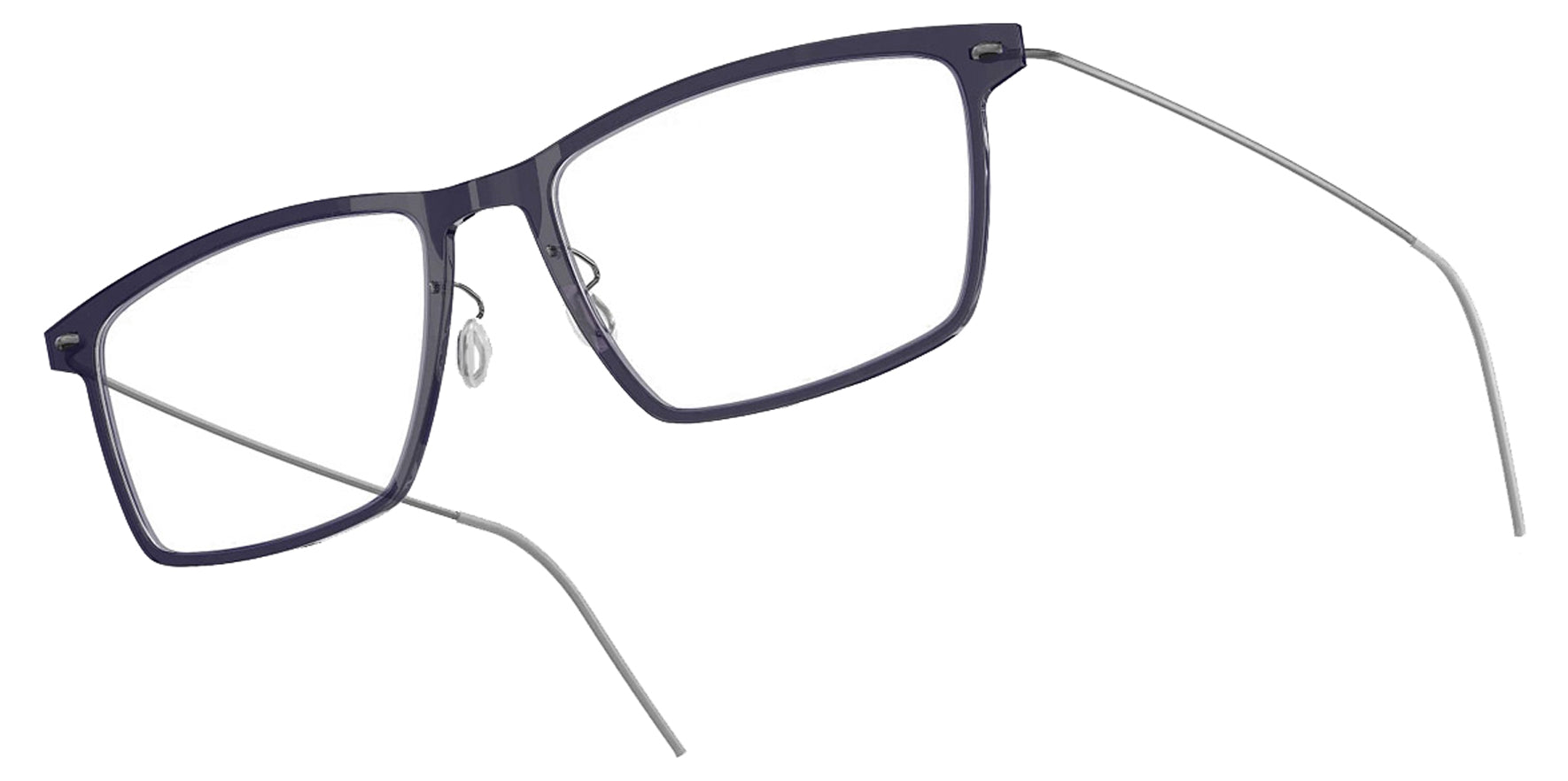 Lindberg N.O.W. Titanium Blue Rectangular Eyeglass Frames 6544-C14-10 Clear Demo Lens 55mm