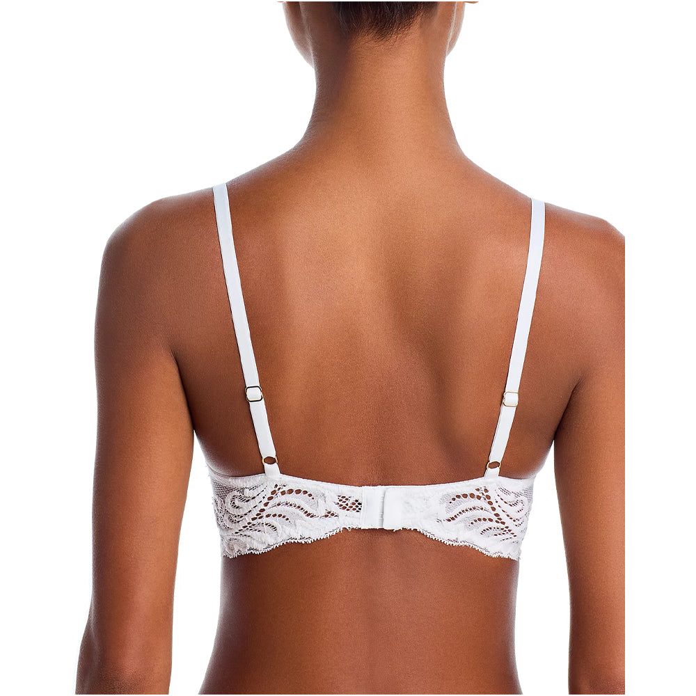 Natori Feathers Plunge T-Shirt Bra, White, 32D - 730023-100-D-32