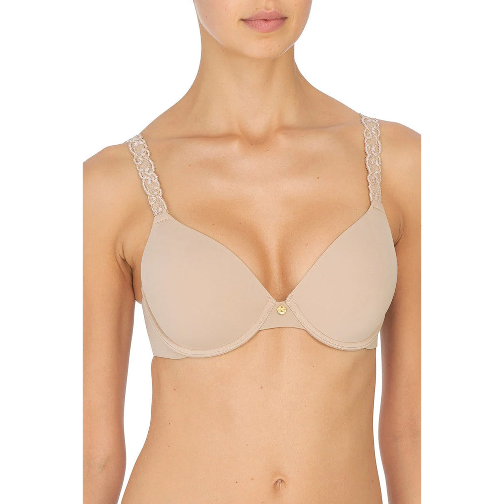 Natori Pure Luxe Custom Coverage Contour Underwire Bra, Cafe, 36C - 732080-214-C-36