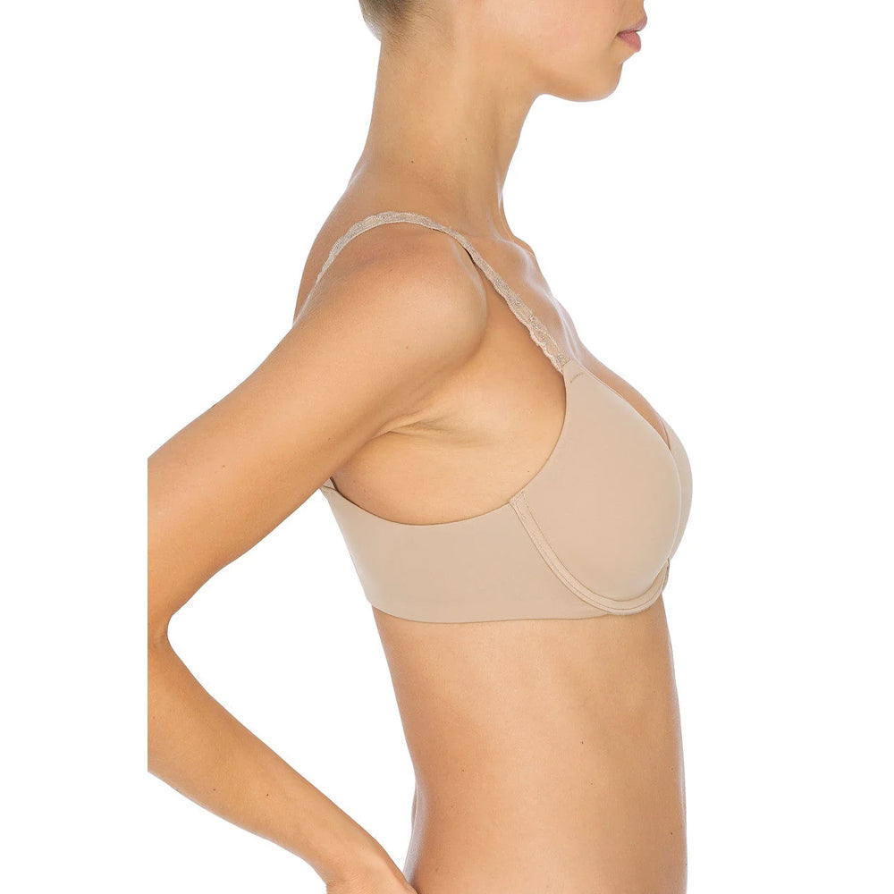 Natori Pure Luxe Custom Coverage Contour Underwire Bra, Cafe, 36C - 732080-214-C-36