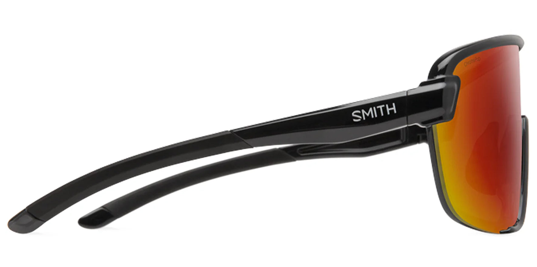 Smith Optics Bobcat Black Shield Sunglasses 20492780799X6 ChromaPop Red Mirrored Lens 135mm