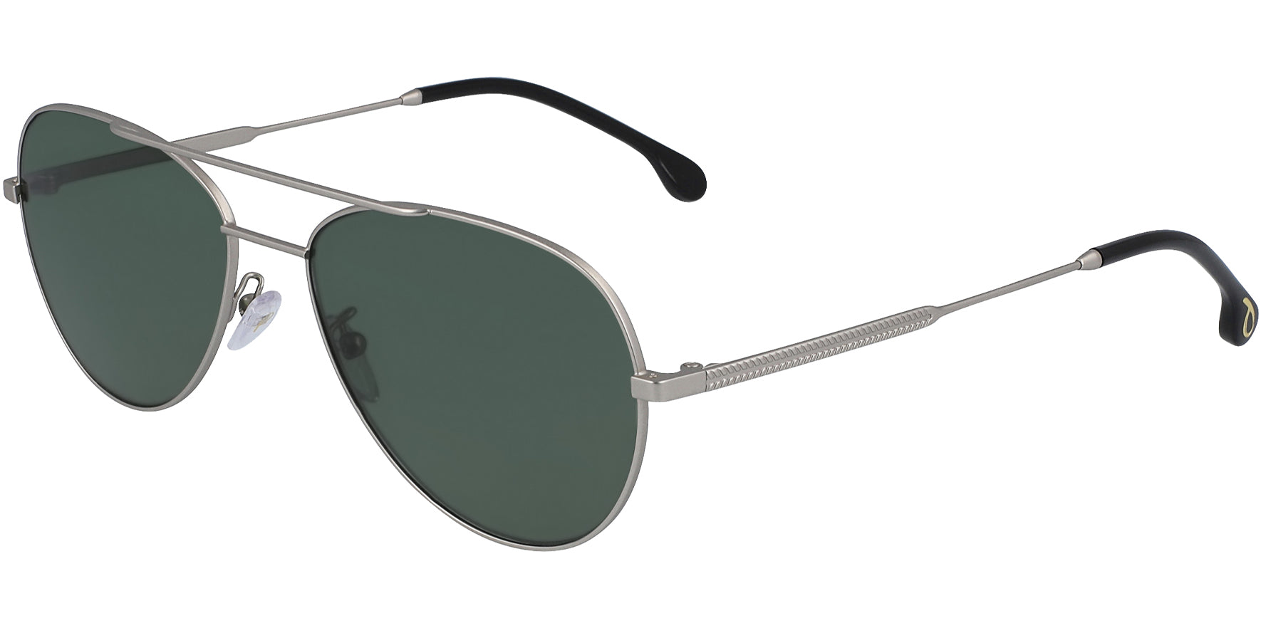 Paul Smith Angus V2 Men Matte Silver-Tone Aviator Sunglasses PSSN006V2SP-003 Green Polarized Lens 58mm