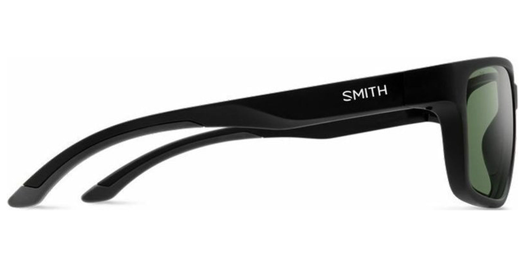 Smith Optics Basecamp Men Matte Black Modern Square Sunglasses 20192900359L7 ChromaPop Gray Green Mirrored Polarized Lens 58mm