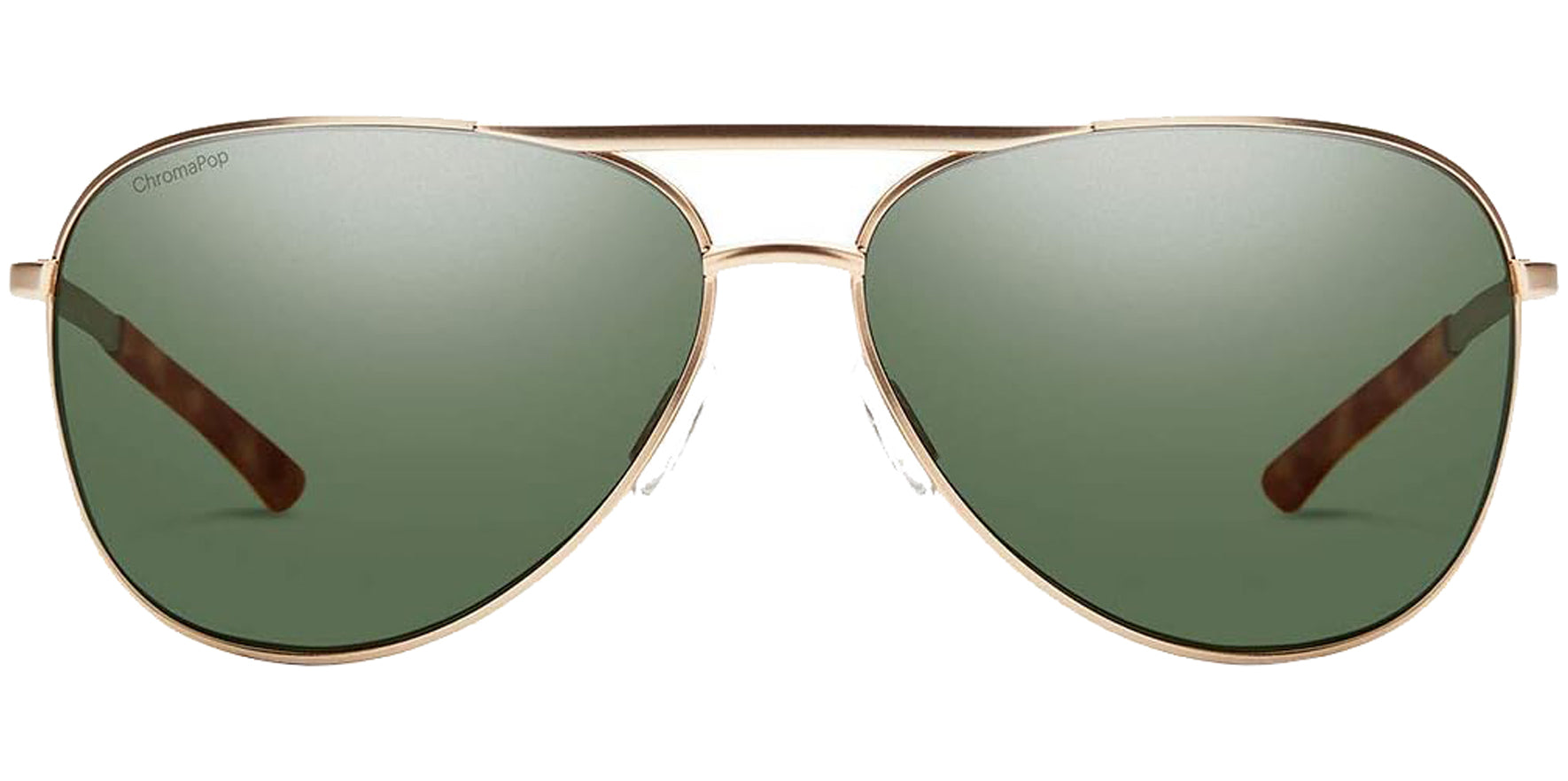 Smith Optics Serpico2 ChromaPop Matte Gold-Tone Aviator Sunglasses SE2CPGNMGD Gray Green Polarized Lens 65mm