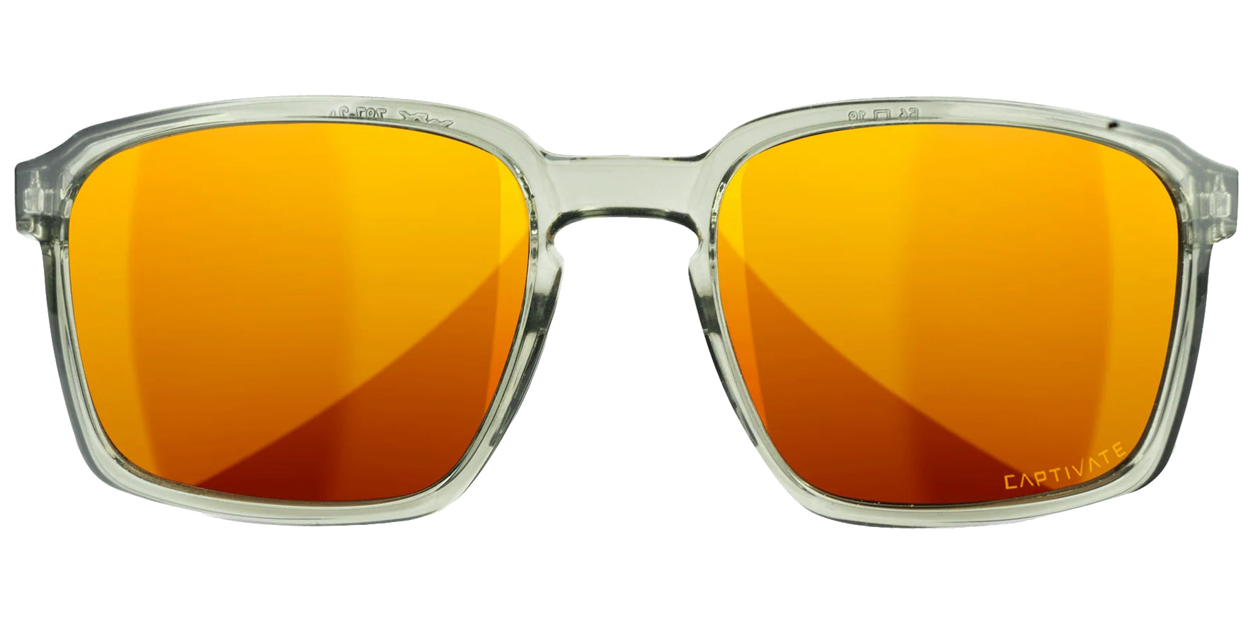 Wiley X Alfa Gloss Crystal Light Olive Rectangular Sunglasses AC6ALF04 CAPTIVATE™ Polarized Bronze Mirror Lens 56mm