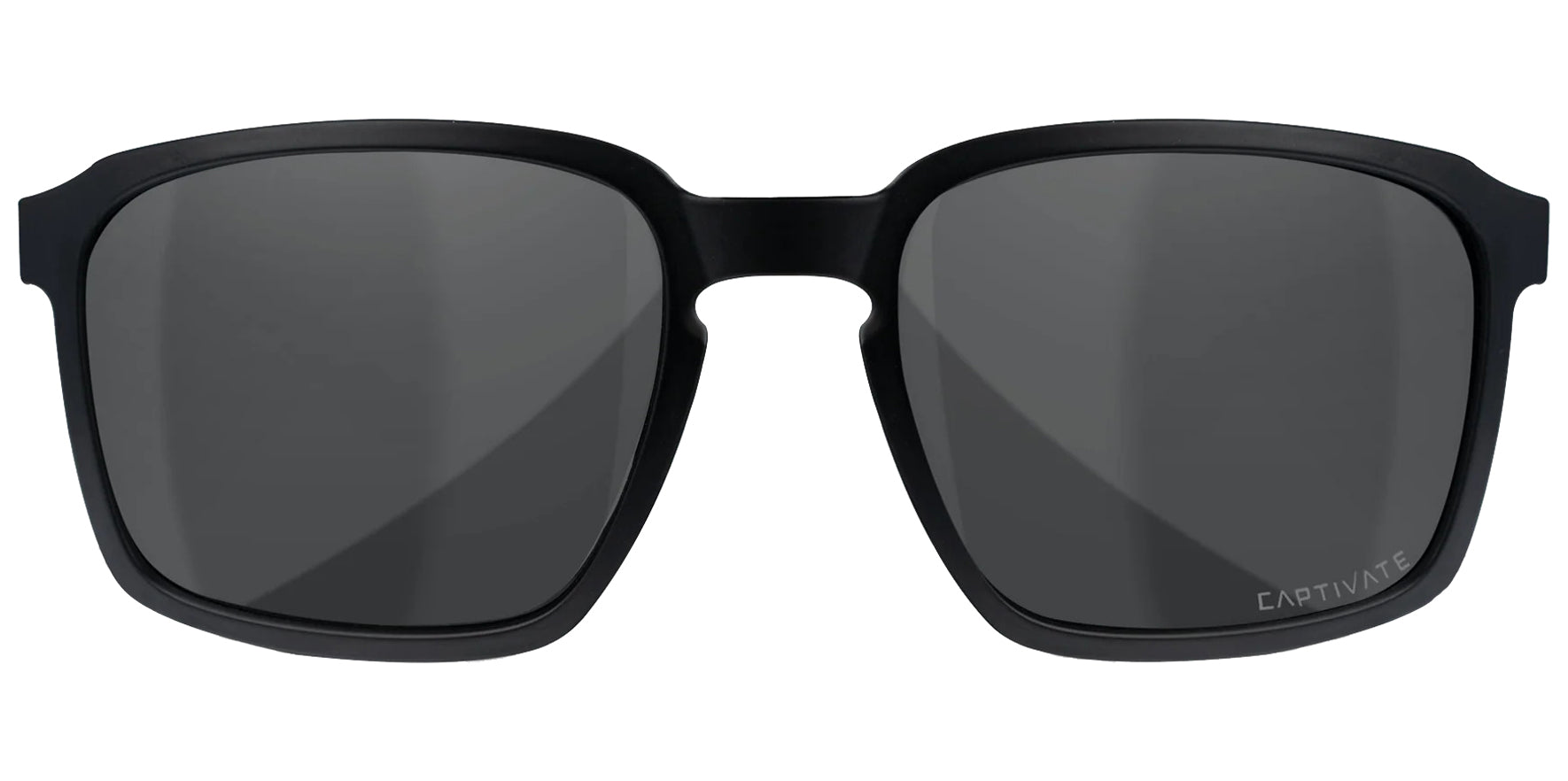 Wiley X Alfa Matte Black Rectangular Sunglasses AC6ALF18 CAPTIVATE™ Polarized Grey Lens 56mm