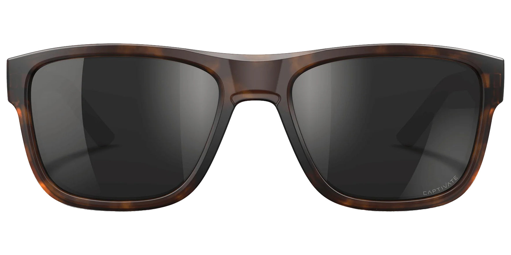 Wiley X Ovation Matte Tortoise Rectangular Sunglasses AC6OVN15 CAPTIVATE™ Polarized Black Mirror Lens 56mm